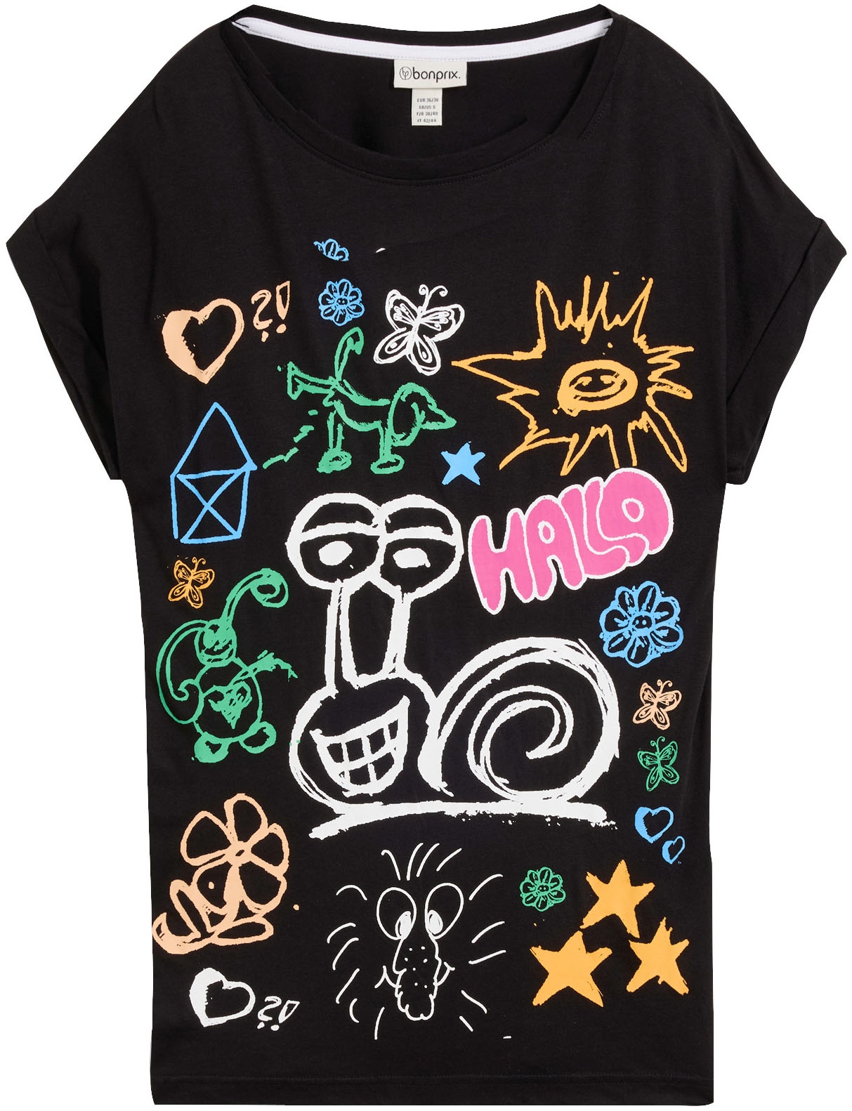 bonprix T-Shirt »T-Shirt bedruckt« leicht taillierter Schnitt, Regular fit, mit witzigem Frontdruck