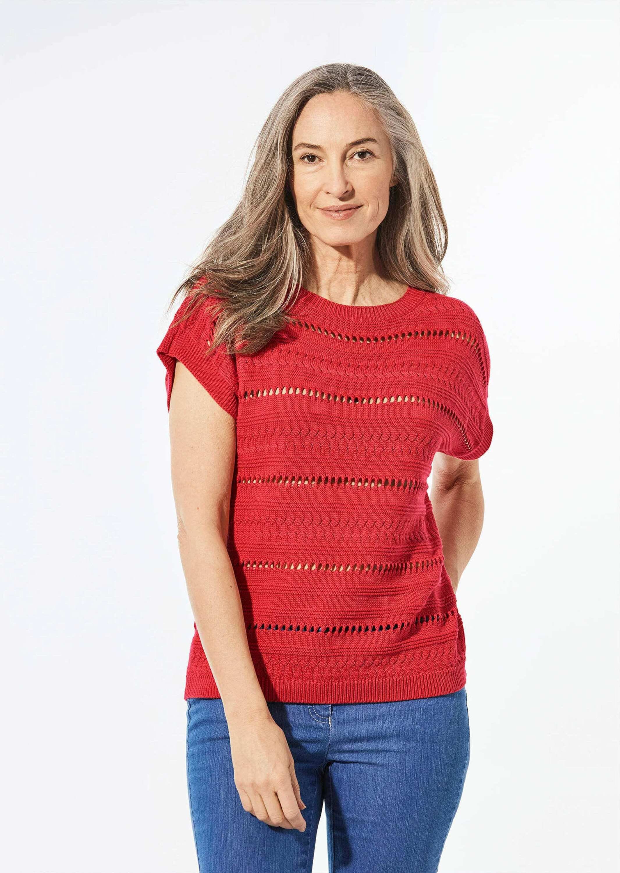 GOLDNER Rundhalspullover »Stricktop Stricktop mit U-Boot-Ausschnitt«