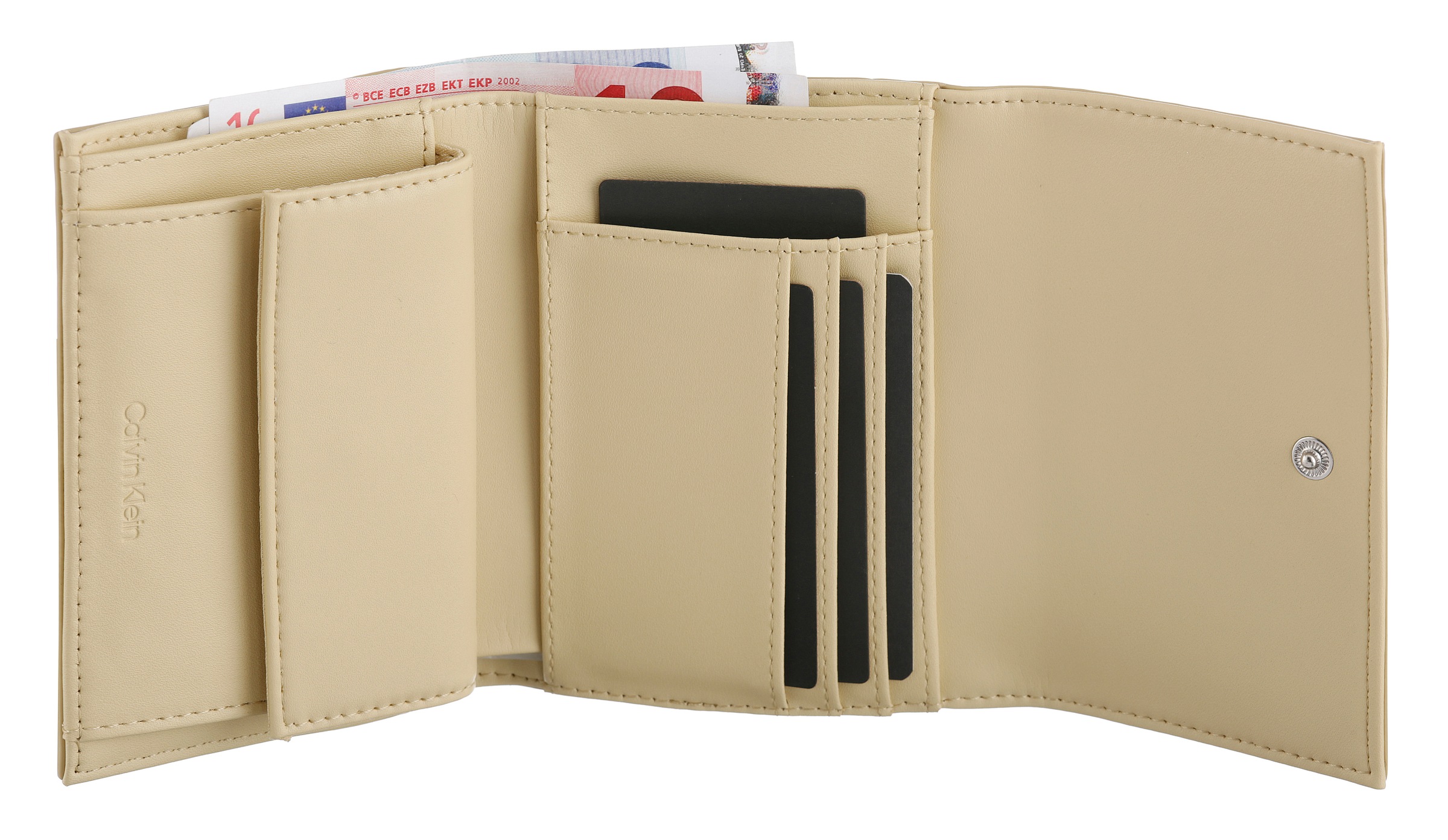 Calvin Klein Geldbörse »CK RE-LOCK MEDIUM TRIFOLD«, Damen Portemonnaie, Geldbeutel mit CK-Logoemblem