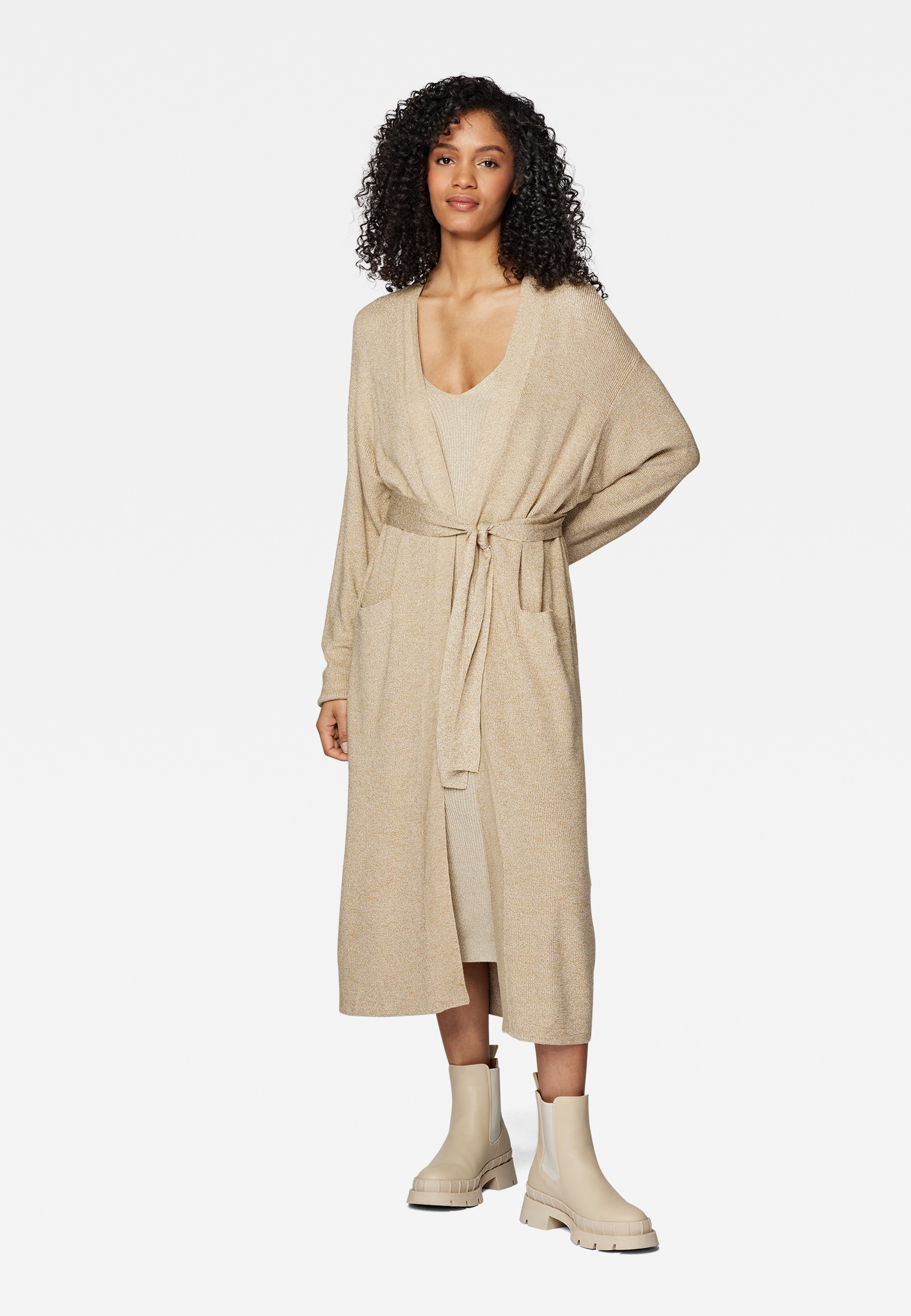 Mavi Strickfleecejacke »LONG CARDIGAN«, ohne Kapuze, Langer Cardigan in Feinstrick