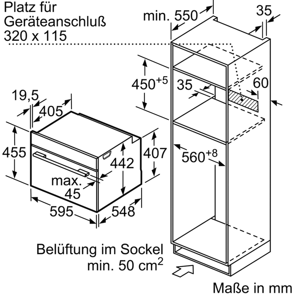 BOSCH Backofen mit Mikrowelle »CMG633BS1«, CMG633BS1