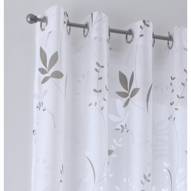 Kutti Vorhang »Dandelion«, (1 St.), Gardine halbtransparent, Ausbrenner,  Baumwolle-Polyester, bedruckt bestellen | BAUR