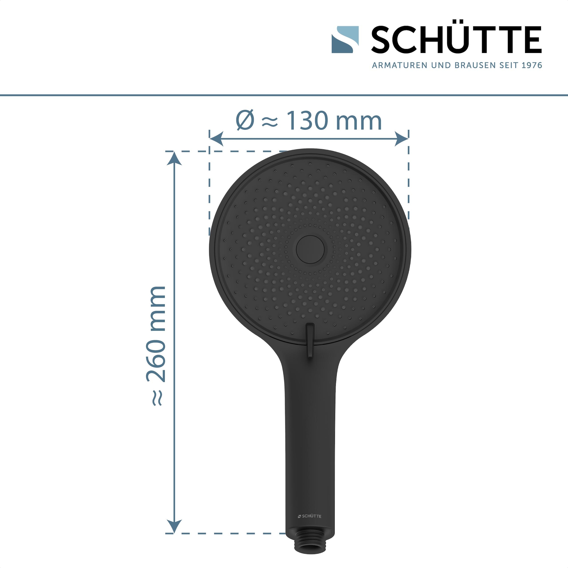 Schütte Handbrause »RAVEN«, (Set), 3-fach verstellbar, Antikalk, wassersparend