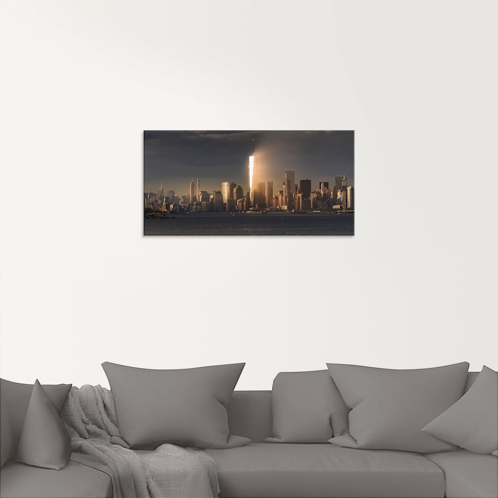 Artland Glasbild »New York Skyline I«, Amerika, (1 St.)