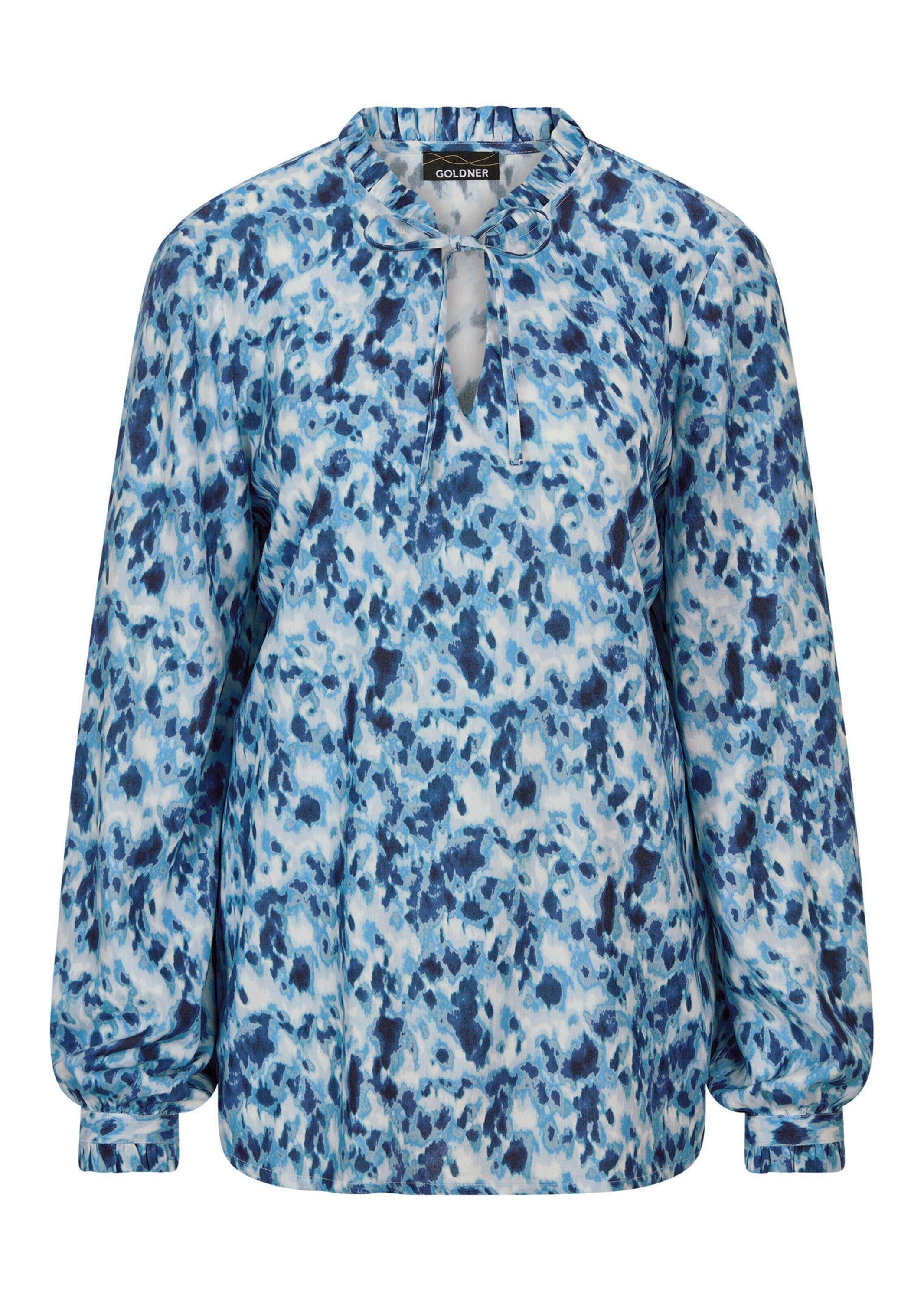 GOLDNER Schlupfbluse "Moderne Rüschenbluse mit Stehkragen" günstig online kaufen