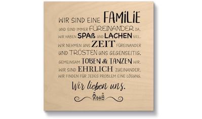 Artland Holzbild »Familie I«, Sprüche & Texte, (1 St.) kaufen