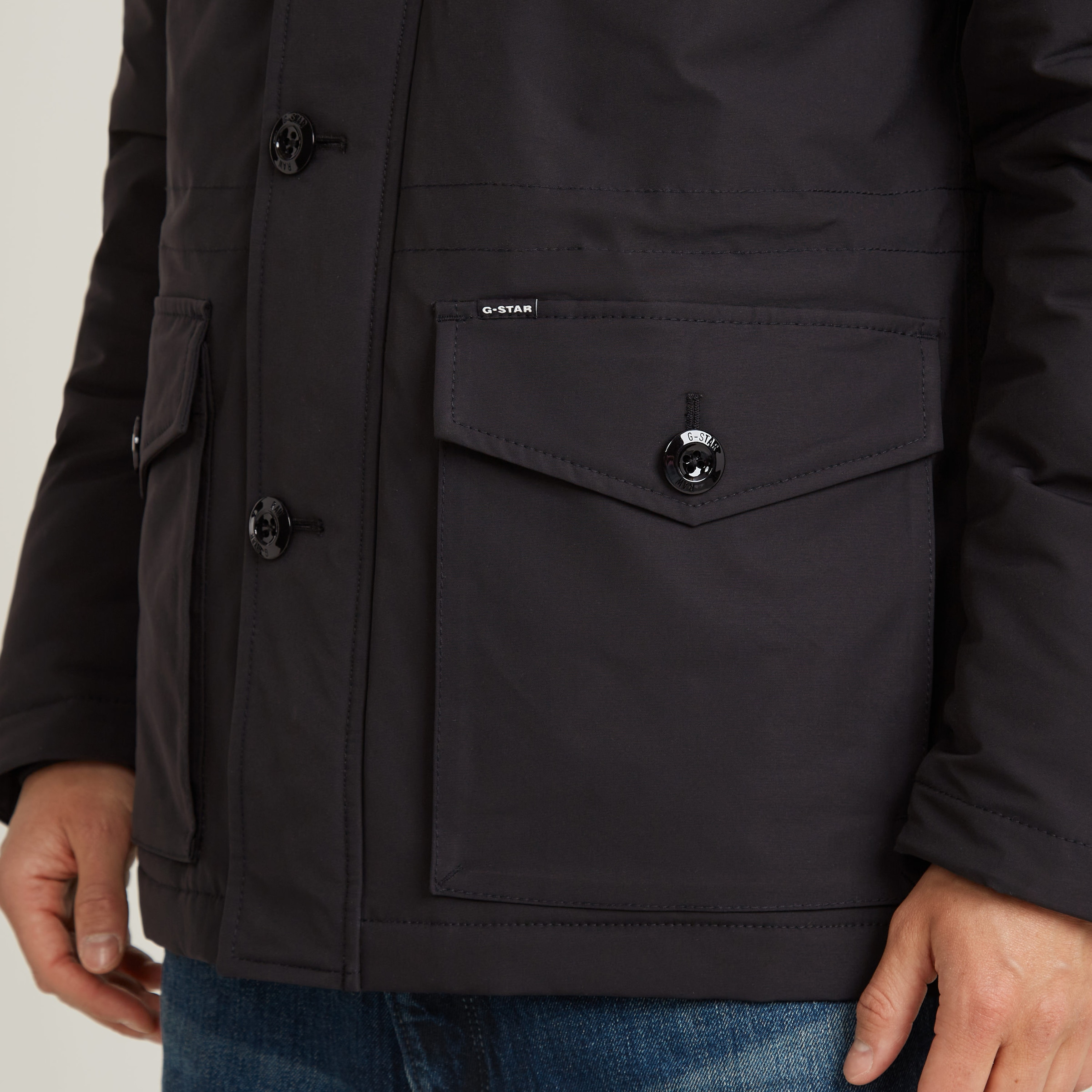 G-STAR Outdoorjacke »Vodan Padded Hdd Jkt«, mit Kapuze, mit verstellbarer Taille