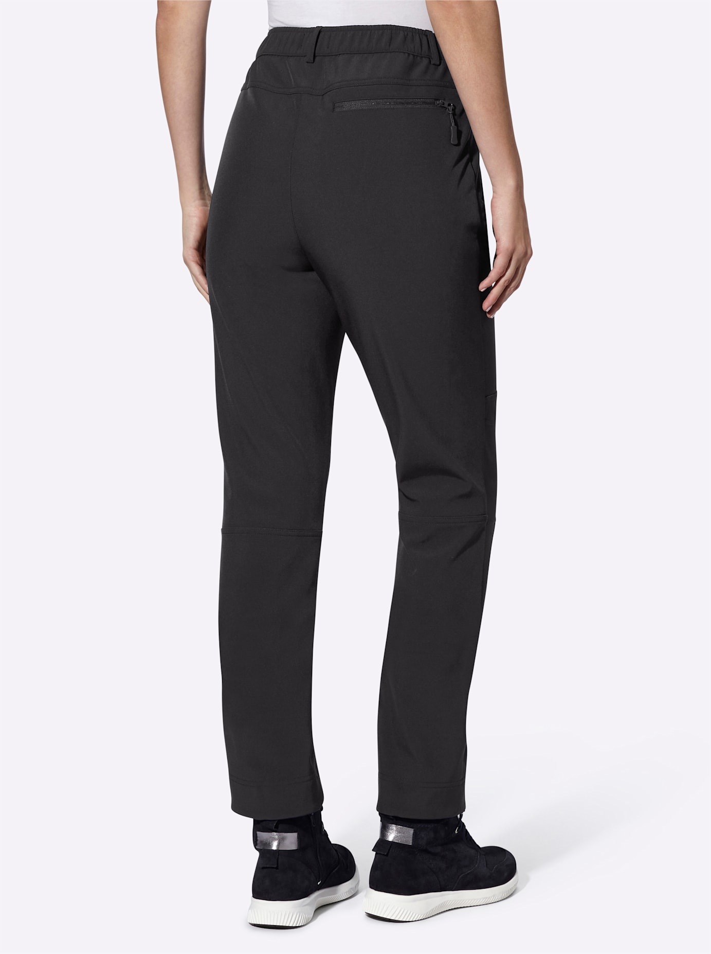 Softshellhose CASUAL LOOKS, Damen, Gr. 52, Normalgrößen, schwarz, 94% Polyester, 6% Elasthan, unifarben, Hosen Softshellhose 3