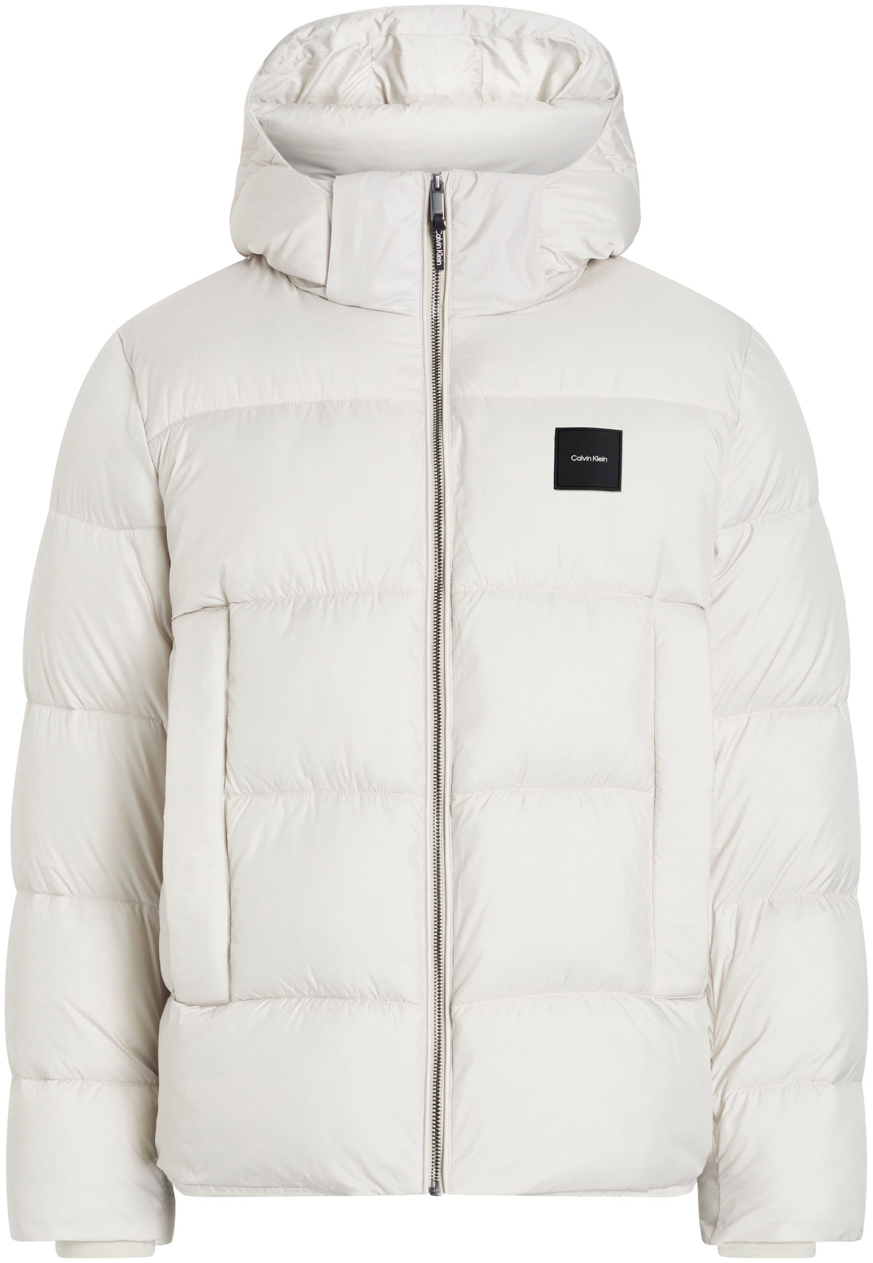 Calvin Klein Outdoorjacke »HOODED QUILT PUFFER MW«, mit Kapuze, mit Logopatch