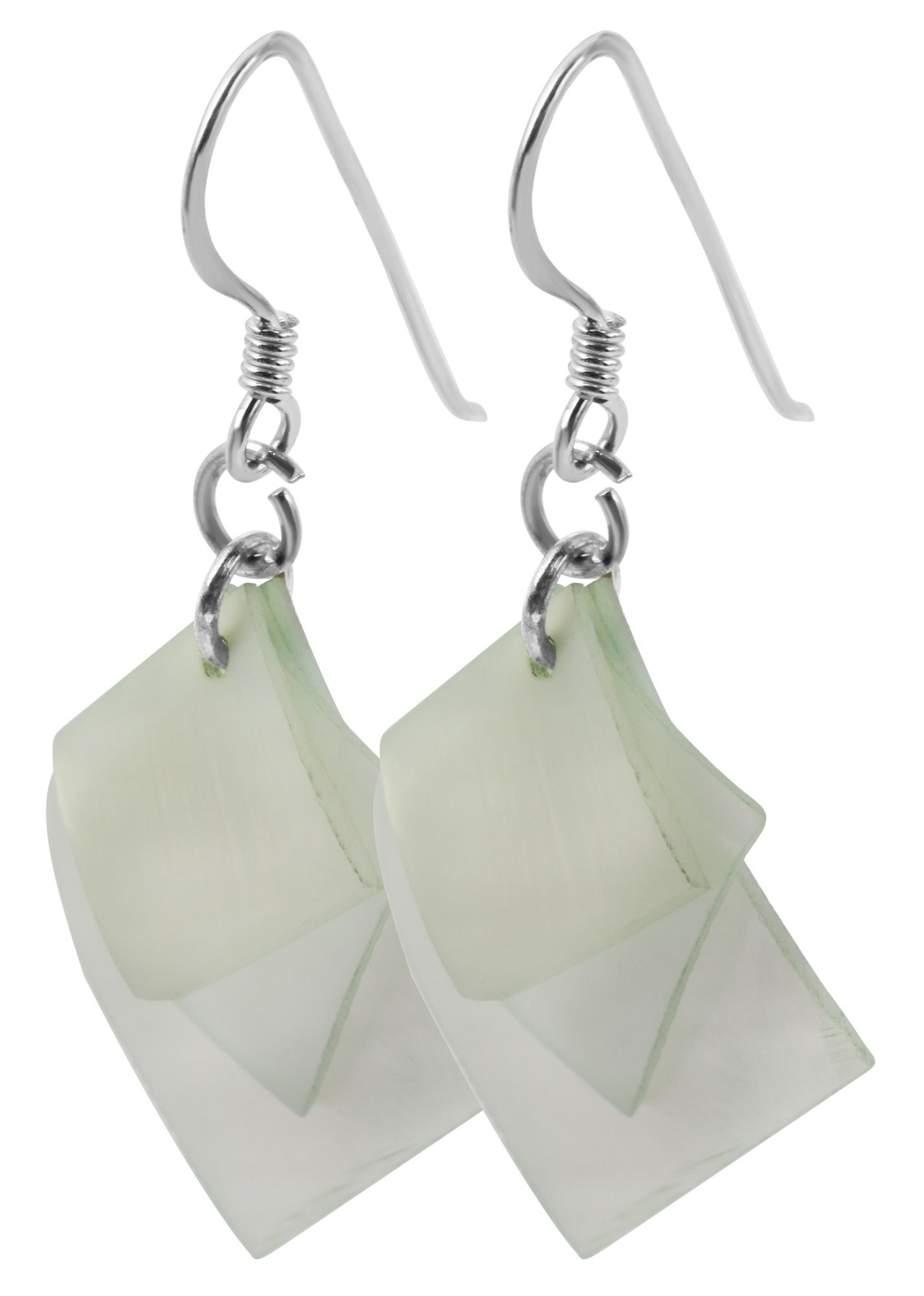 Adelia´s Paar Ohrhänger »Damen Ohrringe – Ohrhänger aus 925 Silber mit Perlmutt« Eine schöne Geschenkidee für jeden Anlass