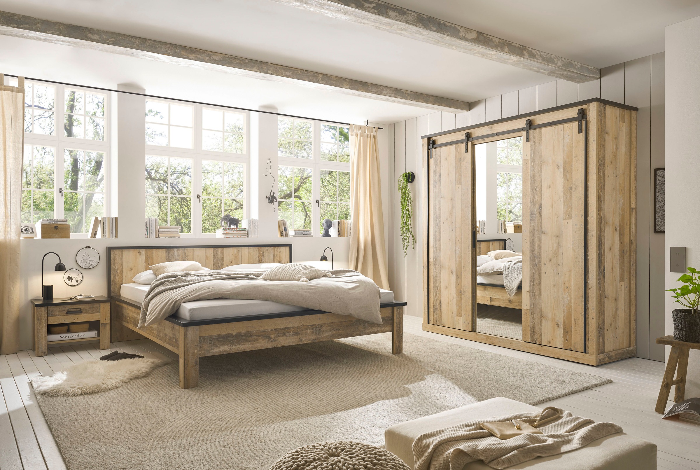 Home affaire Schlafzimmer-Set "SHERWOOD" 4 Stk. tlg. Liegefläche 180x200cm, günstig online kaufen