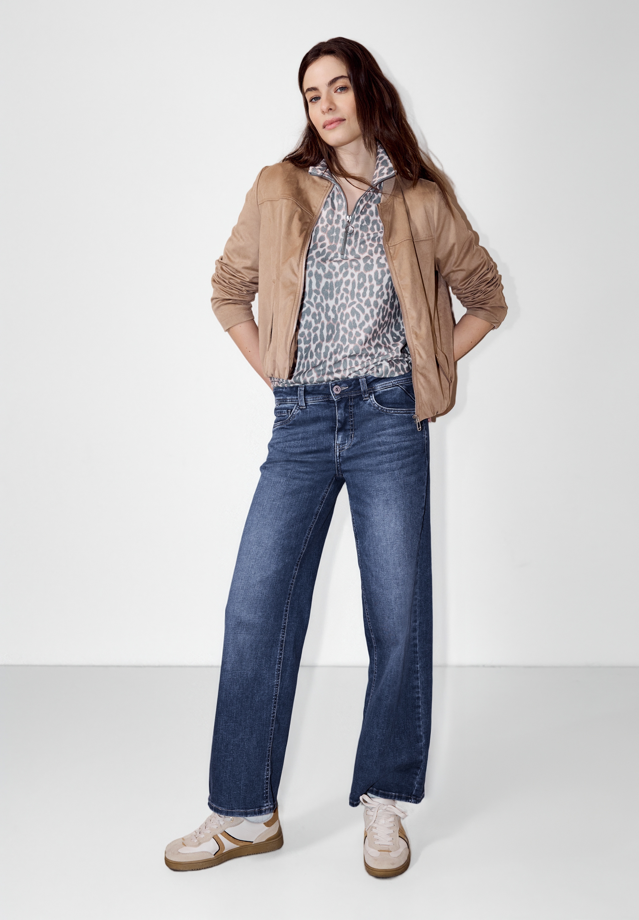 STREET ONE STUDIO Comfort-fit-Jeans mit Wide Legs