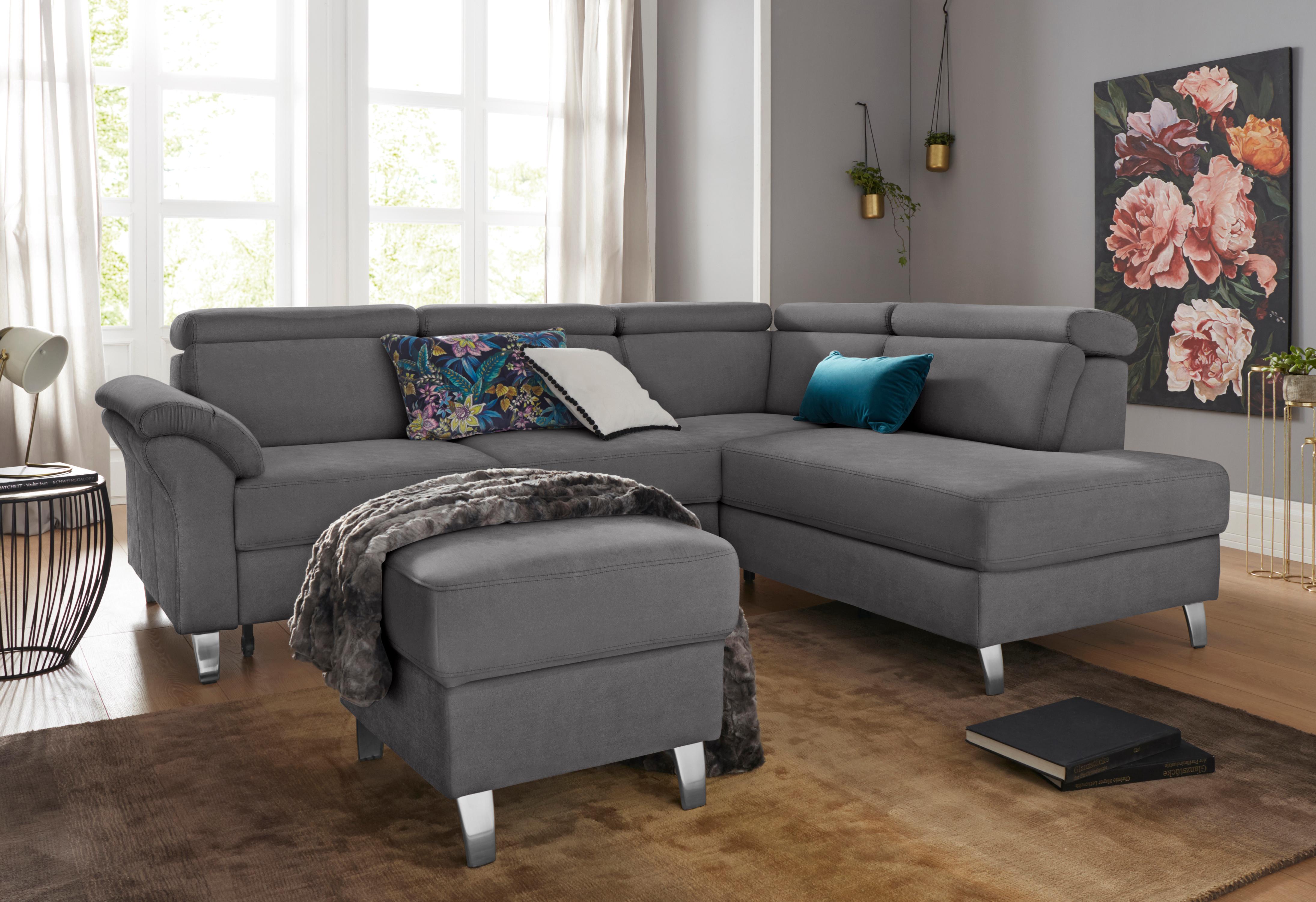 Thumbnail - sit&more Ecksofa "Arngast L-Form" inklusive Kopfteilverstellung und Federkern