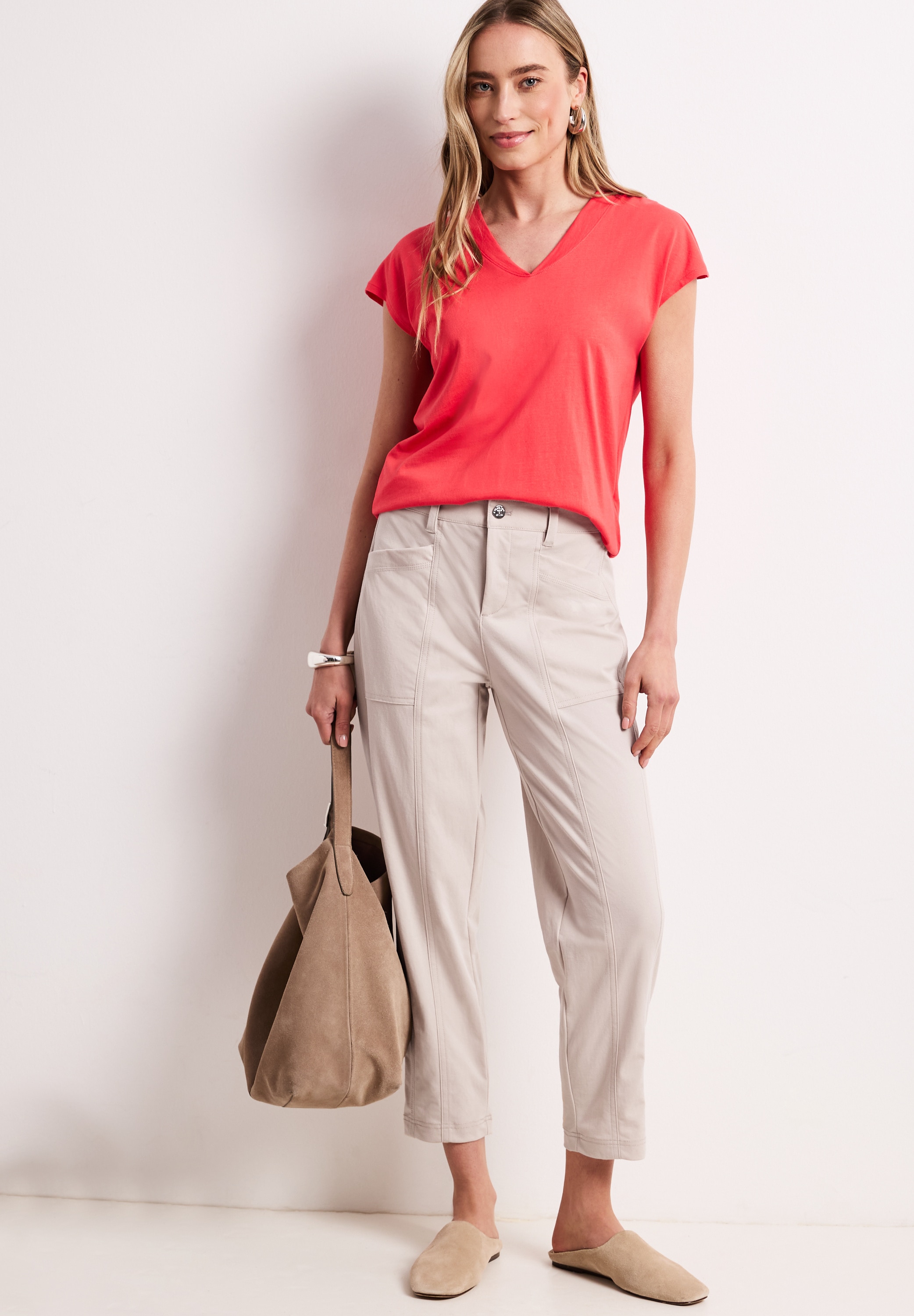 STREET ONE Stoffhose  High Waist