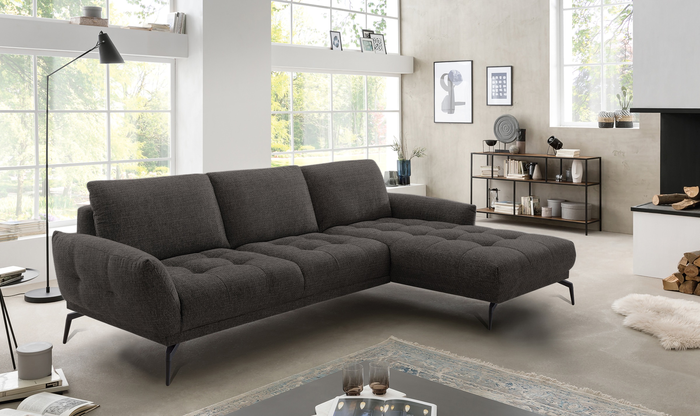 exxpo - sofa fashion Ecksofa "NICEA erstklassiger Sitzkomfort, L-Form, bode günstig online kaufen