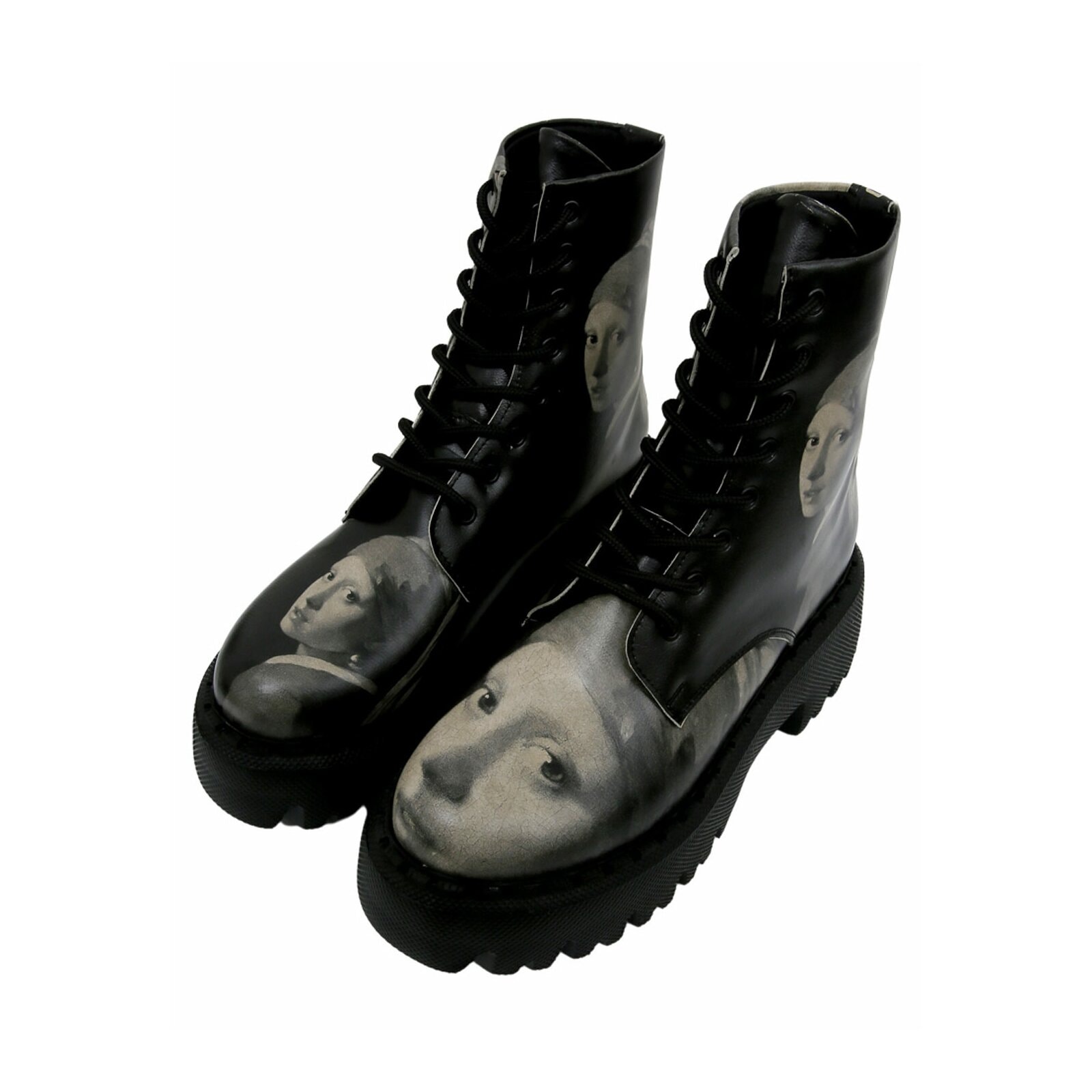 DOGO Chelseaboots »Girl with A Pearl Earring BW«, Vegan