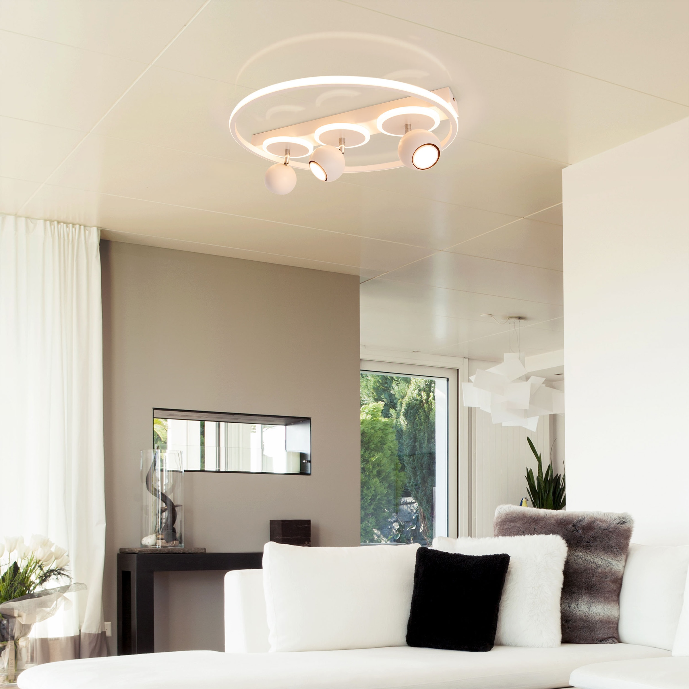 näve Deckenleuchte »3er-Spot LED "Ronda"«, 3 flammig, Leuchtmittel GU10 | LED fest integriert, modernes design. Helles Licht.