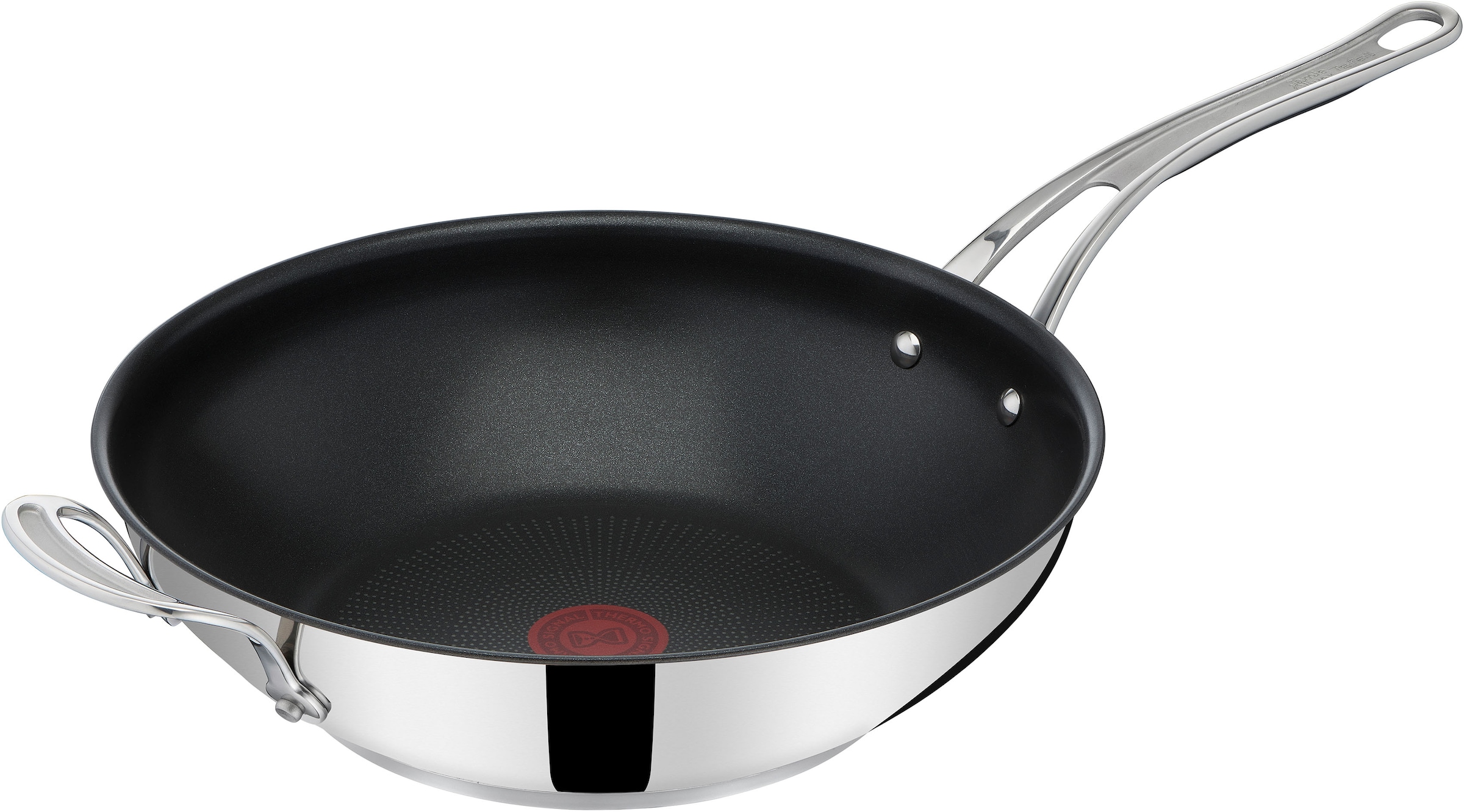 Tefal Wok "Jamie Oliver Cooks Classic, Wokpfanne Induktion", Edelstahl, (1 tlg.), Thermo-Signal bei idealer Brattemperat