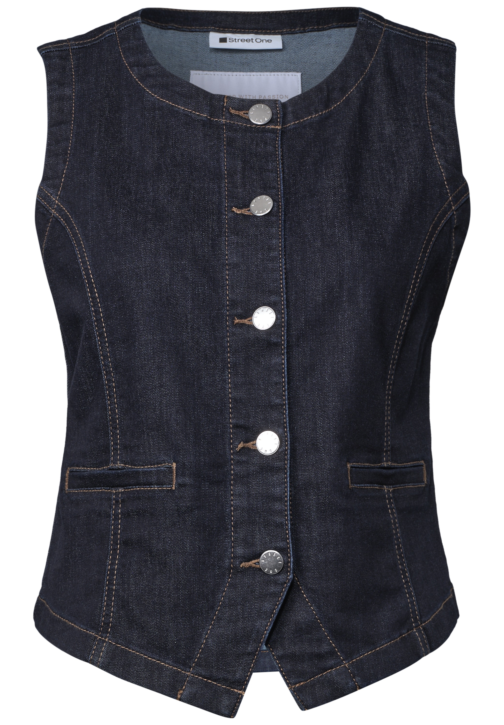 STREET ONE Jeansweste in Denim-Optik