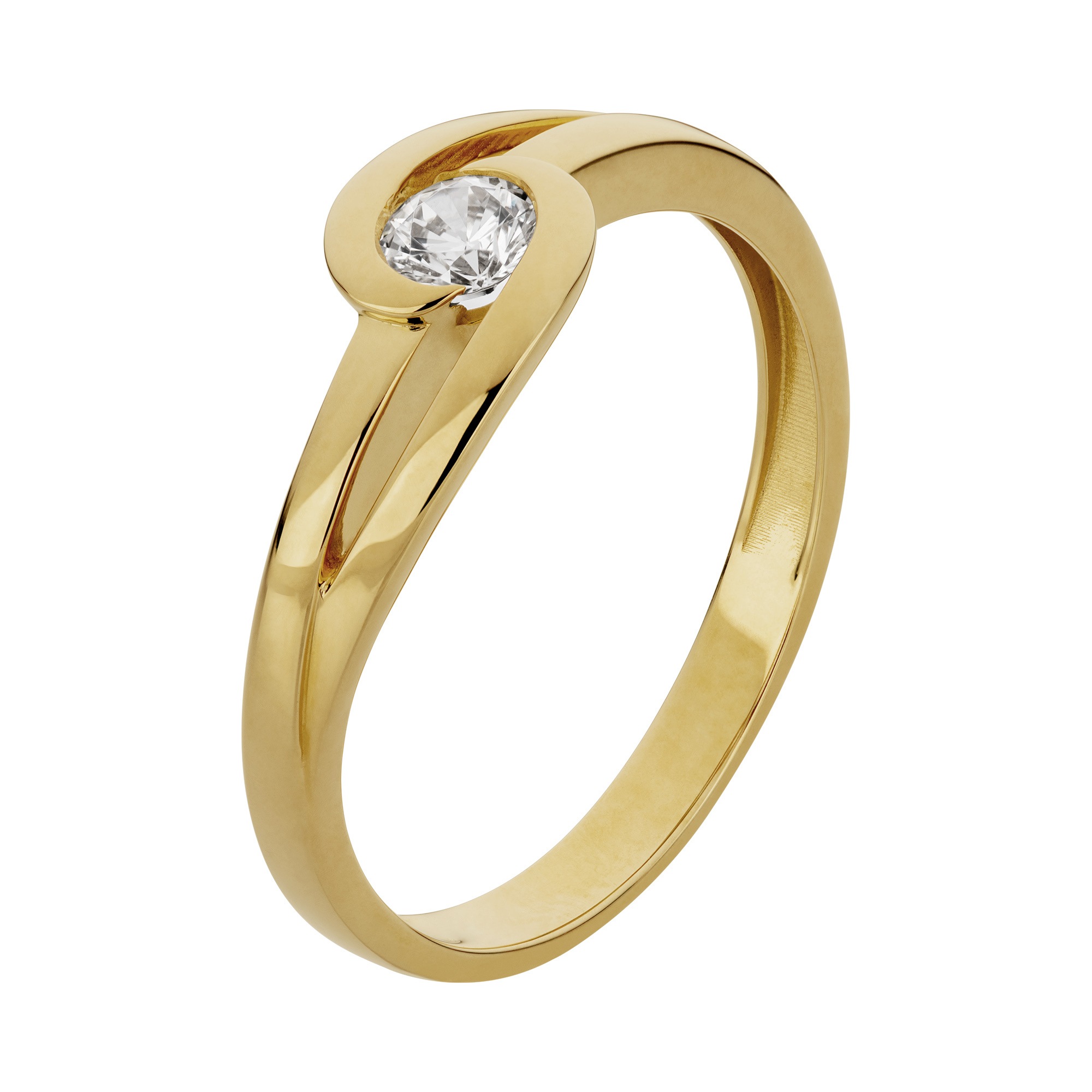 Orolino Fingerring »333/- Gelbgold glanz synth. Zirkonia«