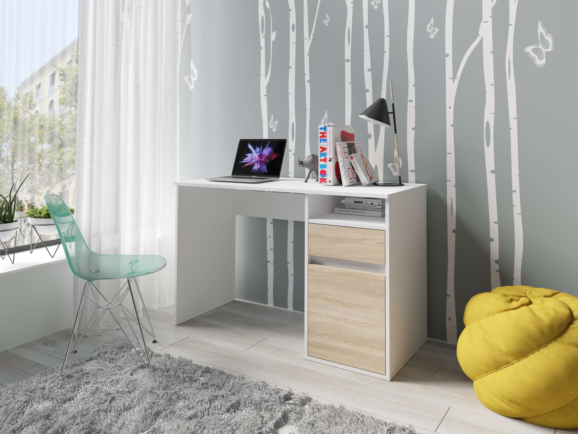 INOSIGN Schreibtisch "Tinsley", mit Schublade, und Tür, Breite 120 x53 cm günstig online kaufen