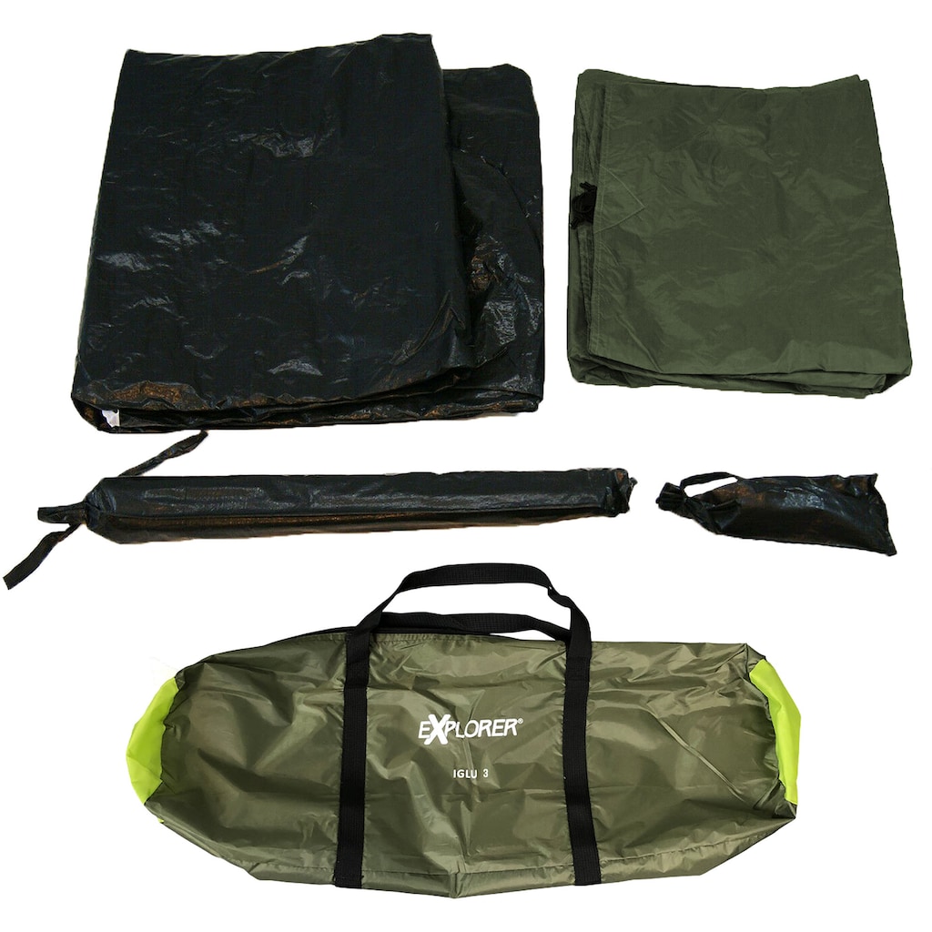 EXPLORER Kuppelzelt »Iglu Zelt 3-4 Personen Campingzelt wasserdicht winddicht Ventilation«, 4 Personen