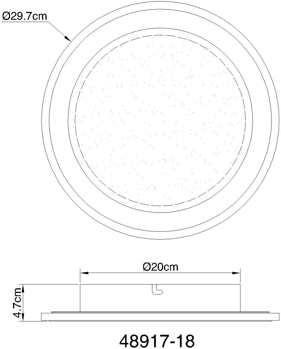 GLOBO LIGHTING LED Deckenleuchte »TINI«, Leuchtmittel LED-Modul | LED fest integriert, Deckenlampe/rund/Wohnzimmer/Schlafzimmer/modern