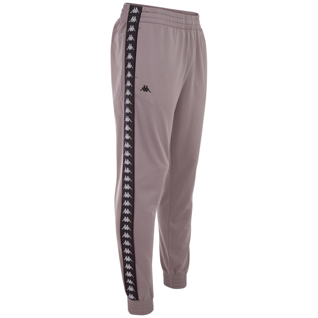 Marken Kappa Kappa Trainingshose, - mit hochwertigem Jacquard Logoband grau Marken Kappa Kappa Trainingshose, - mit hochwertigem Jacquard Logoband grau