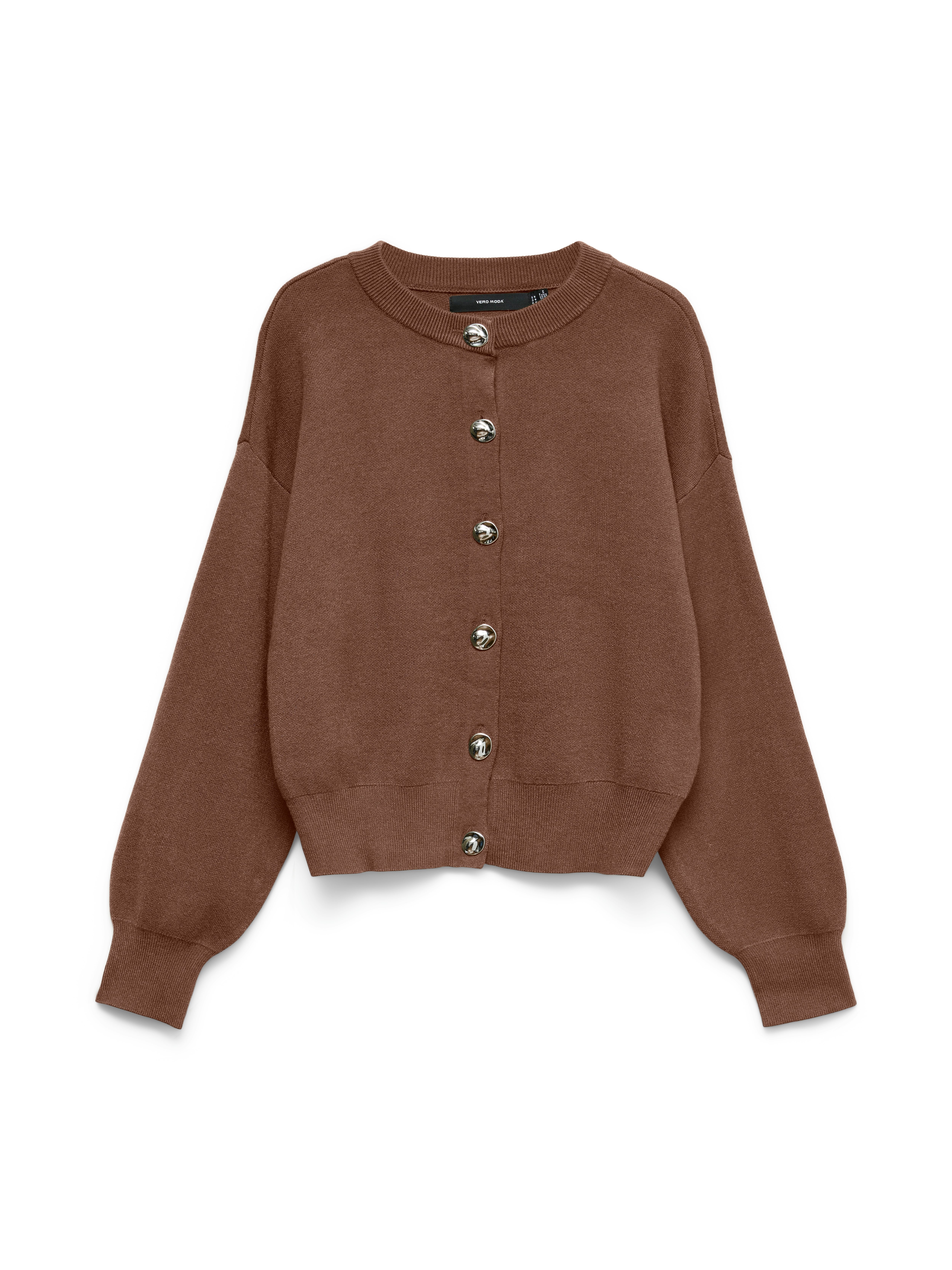 Vero Moda Strickjacke "VMNOELLA LS O-NECK CARDIGAN BOO" Materialmix