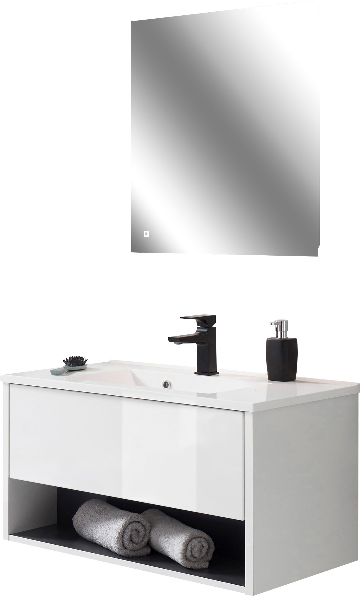 Home affaire 1100000002199 "Studio Line, Bad im modernen Design, 2-teiliges Badezimmer" 2 Stk. tlg.