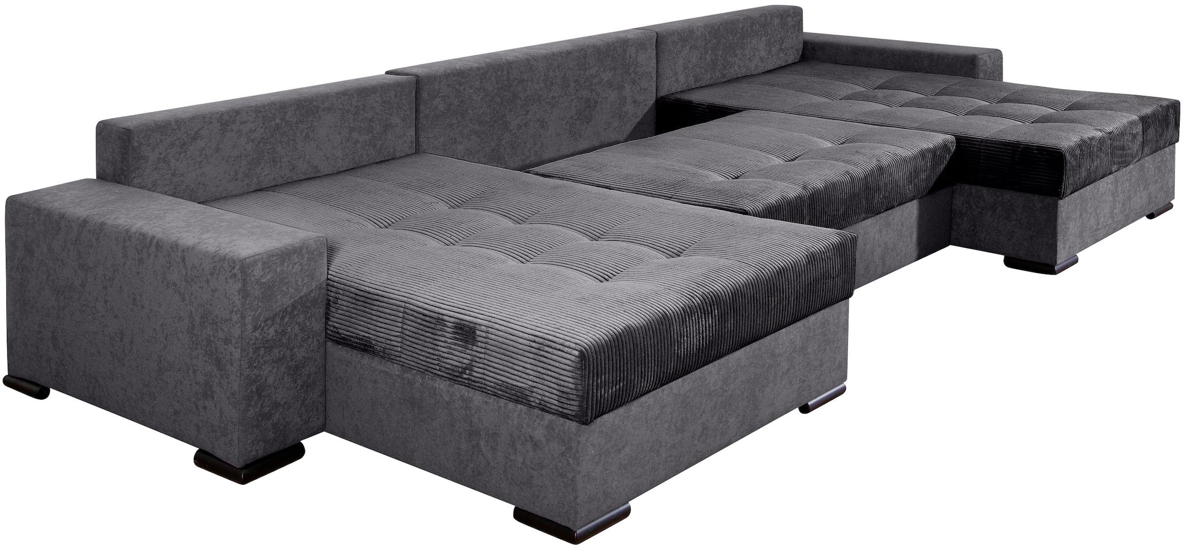 COLLECTION AB Wohnlandschaft »XXXL-Josy Relax U-Form Breite 352 cm, mit 2 gleich großen Recamieren«, inkl. Bettfunktion, Bettkasten, mit 4 Rückenkissen in zwei Größen