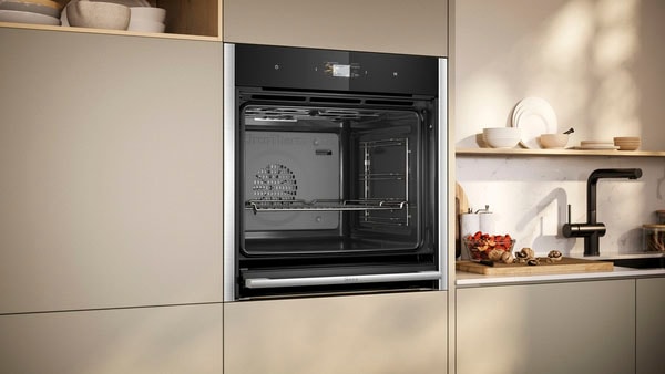 NEFF Einbaubackofen N 90 »B64CS31N0«, mit Teleskopauszug nachrüstbar, Hydrolyse, AirFry-Funktion