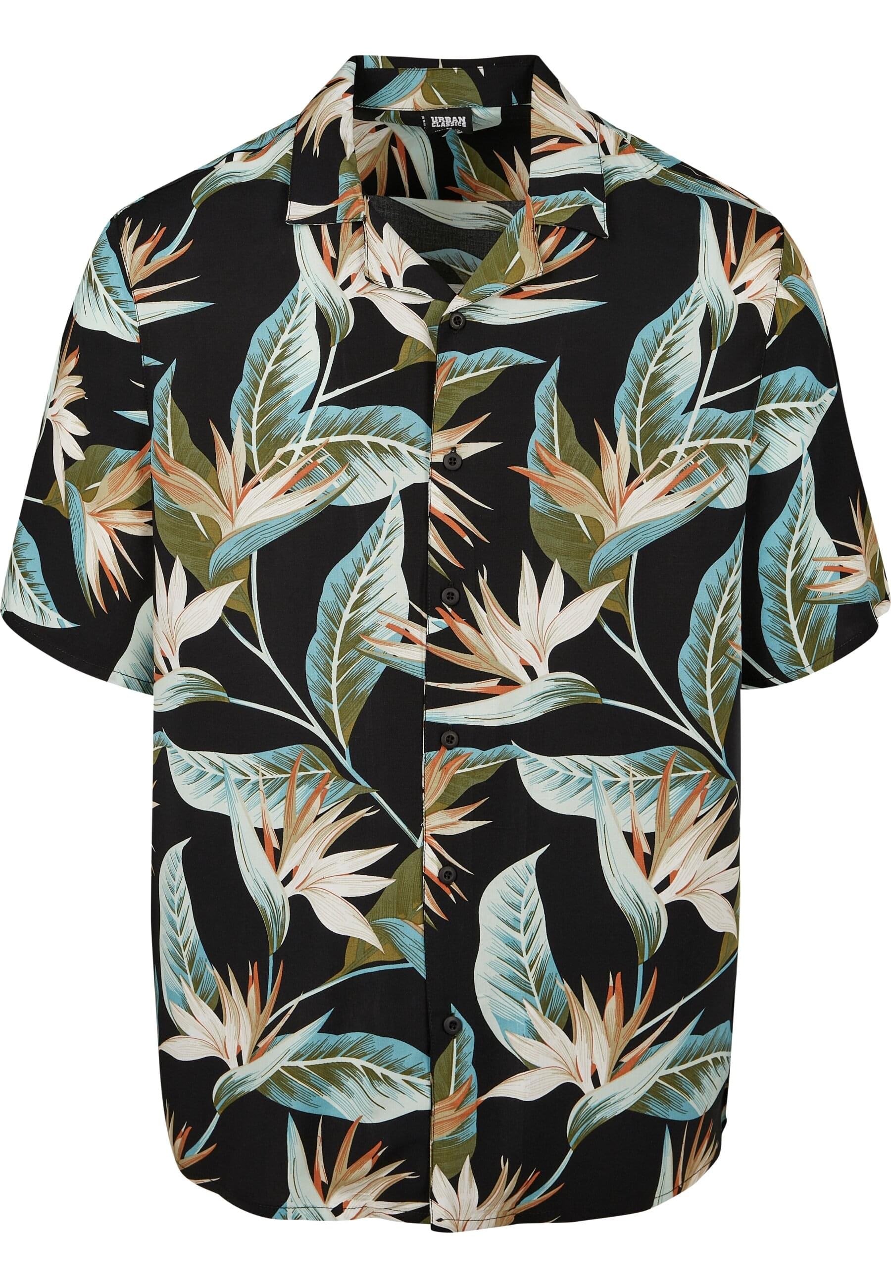 URBAN CLASSICS Langarmhemd "Urban Classics Herren Blossoms Resort Shirt" 1 günstig online kaufen