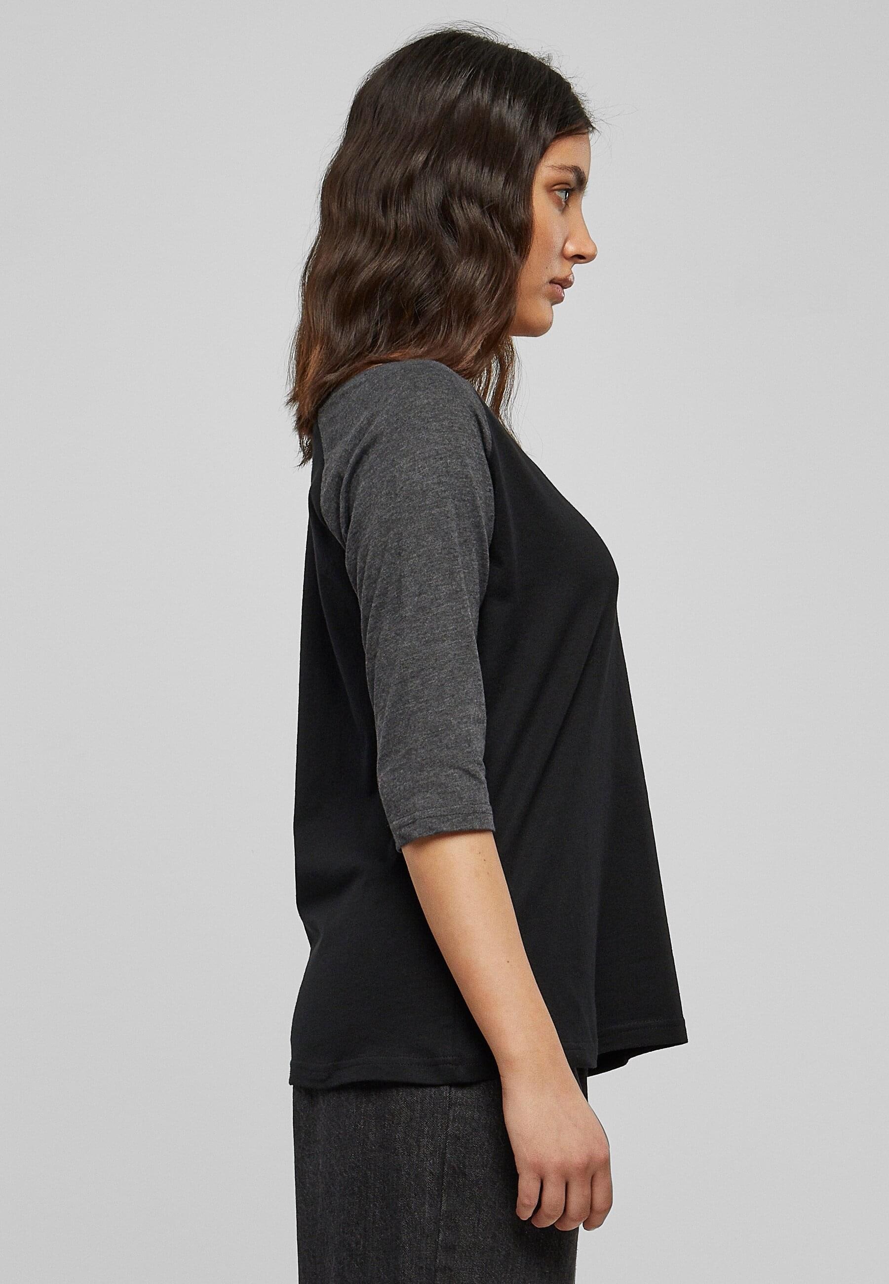 URBAN CLASSICS Kurzarmshirt »Urban Classics Damen Ladies 3/4 Contrast Raglan Tee«, (1 tlg.)