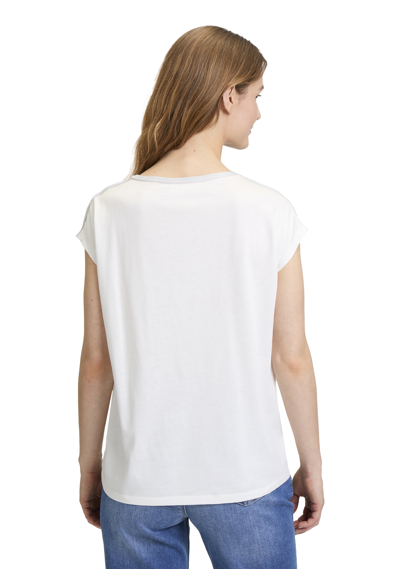 Cartoon Kurzarmshirt »Cartoon Rundhals-Shirt mit Placement«, (1 tlg.), Aufgesteppte Bänder
