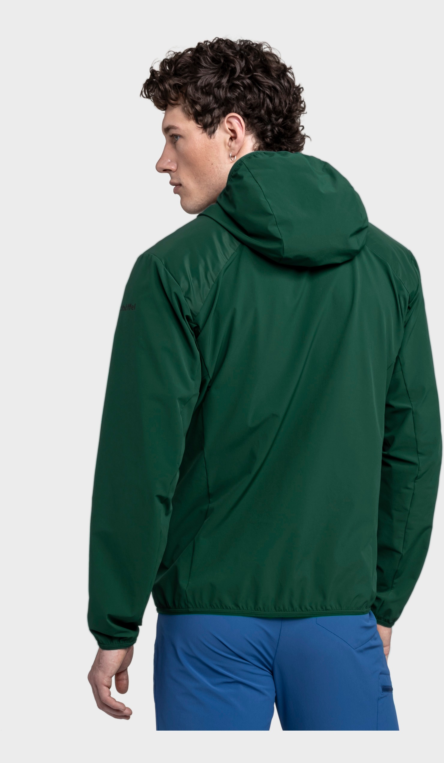 Funktionsjacke SCHÖFFEL "Hybrid Jk Style Blaueis MNS", Herren, Gr. 50, 6995, grün, Oberstoff: 86% Nylon, 14% Elasthan; Oberstoff Vorderteil: 100% Nylon; (Coating: Polyurethan); Futter: 100% Polyester;, regular fit, hoch geschlossener Ausschnitt, Jacken Fu 3