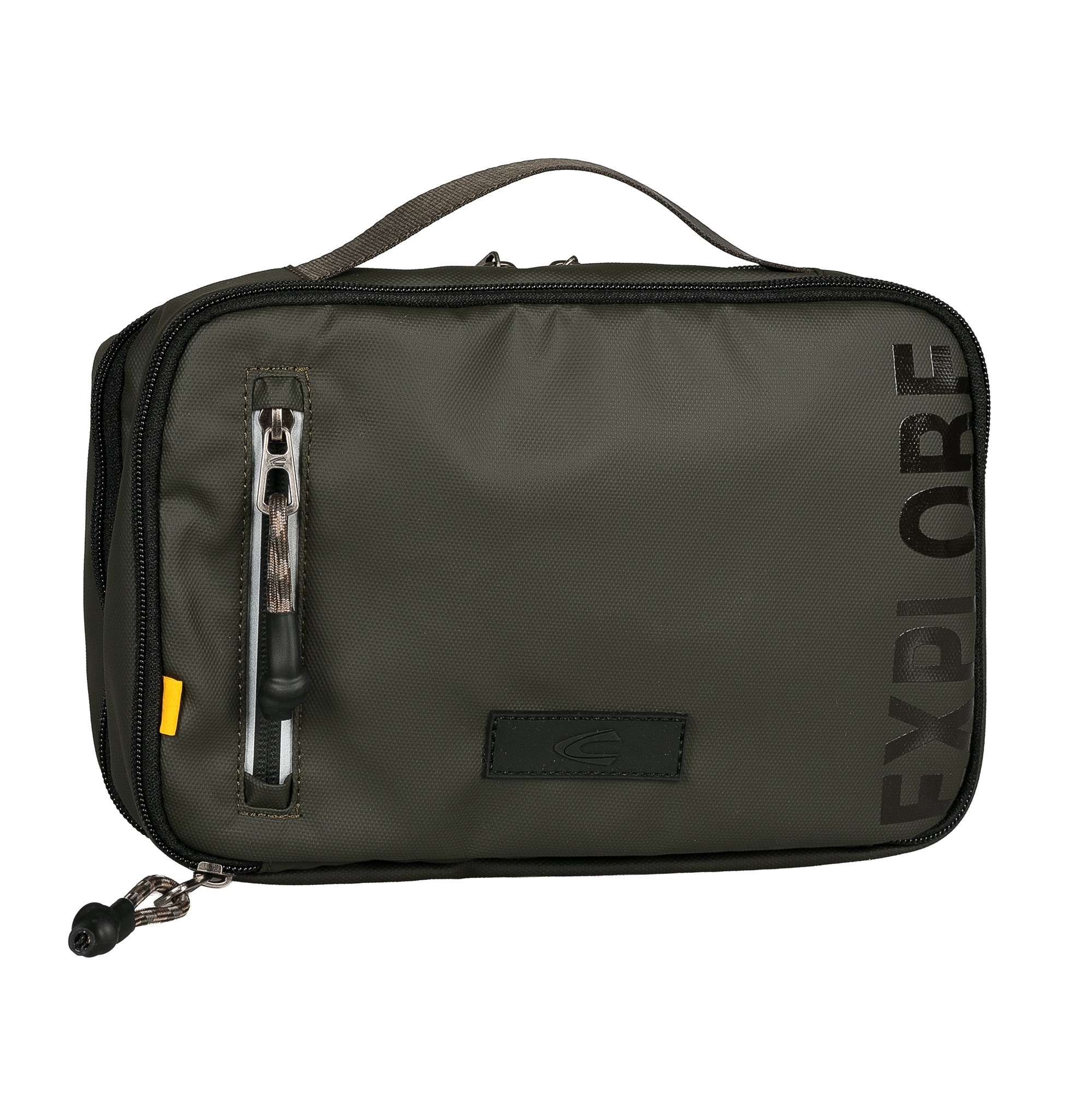camel active Kulturbeutel "Explore" Unisex Kosmetiktasche mit reflektierende Reißverschlüsse