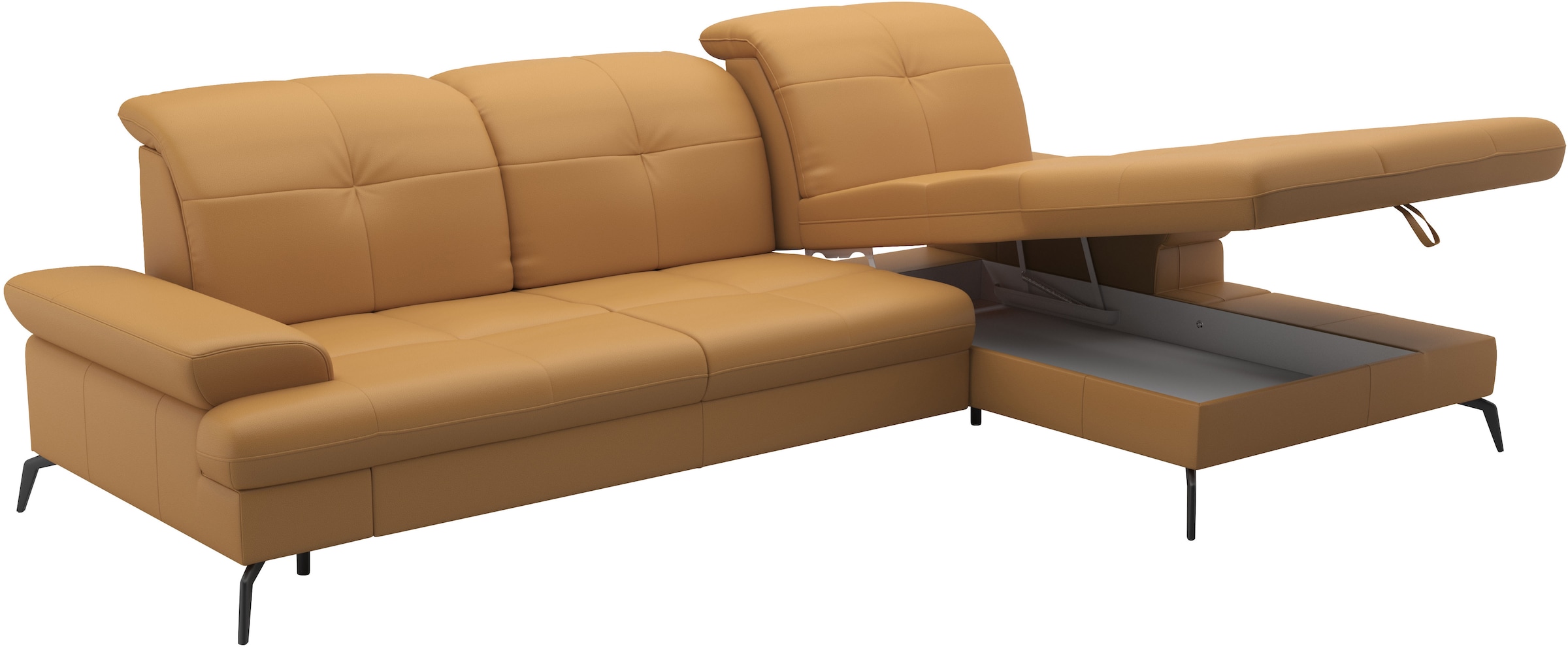 sit&more Ecksofa »Amica, L-Form, inkl. Sitztiefenverstellung & Armteilverstellung«, wahlweise mit Bettfunktion, Bettkasten und Kopfteilverstellung