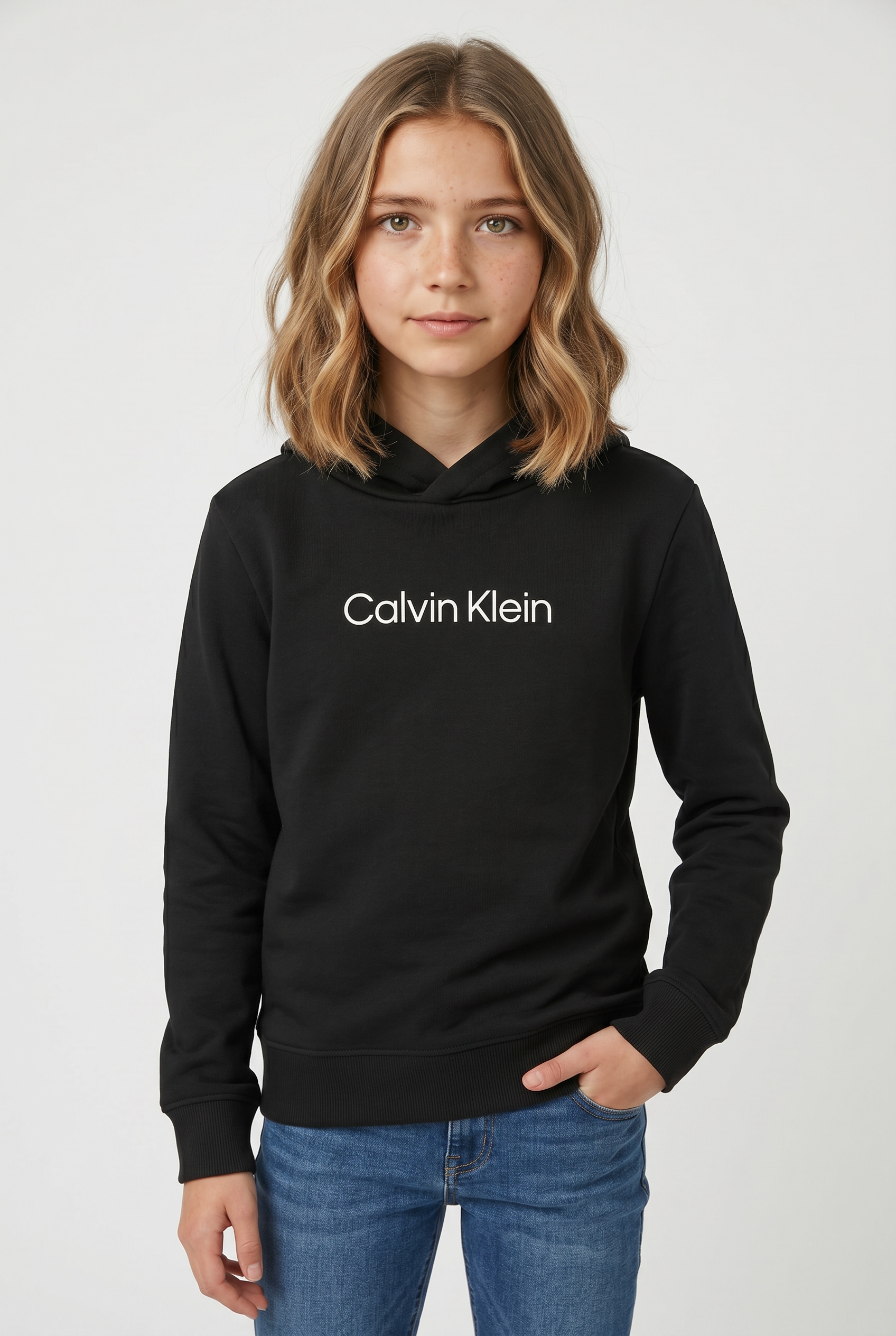 Calvin Klein Jeans Kapuzensweatshirt "LOGO REGULAR TERRY HOODIE", Regular fit, Logoschriftzug