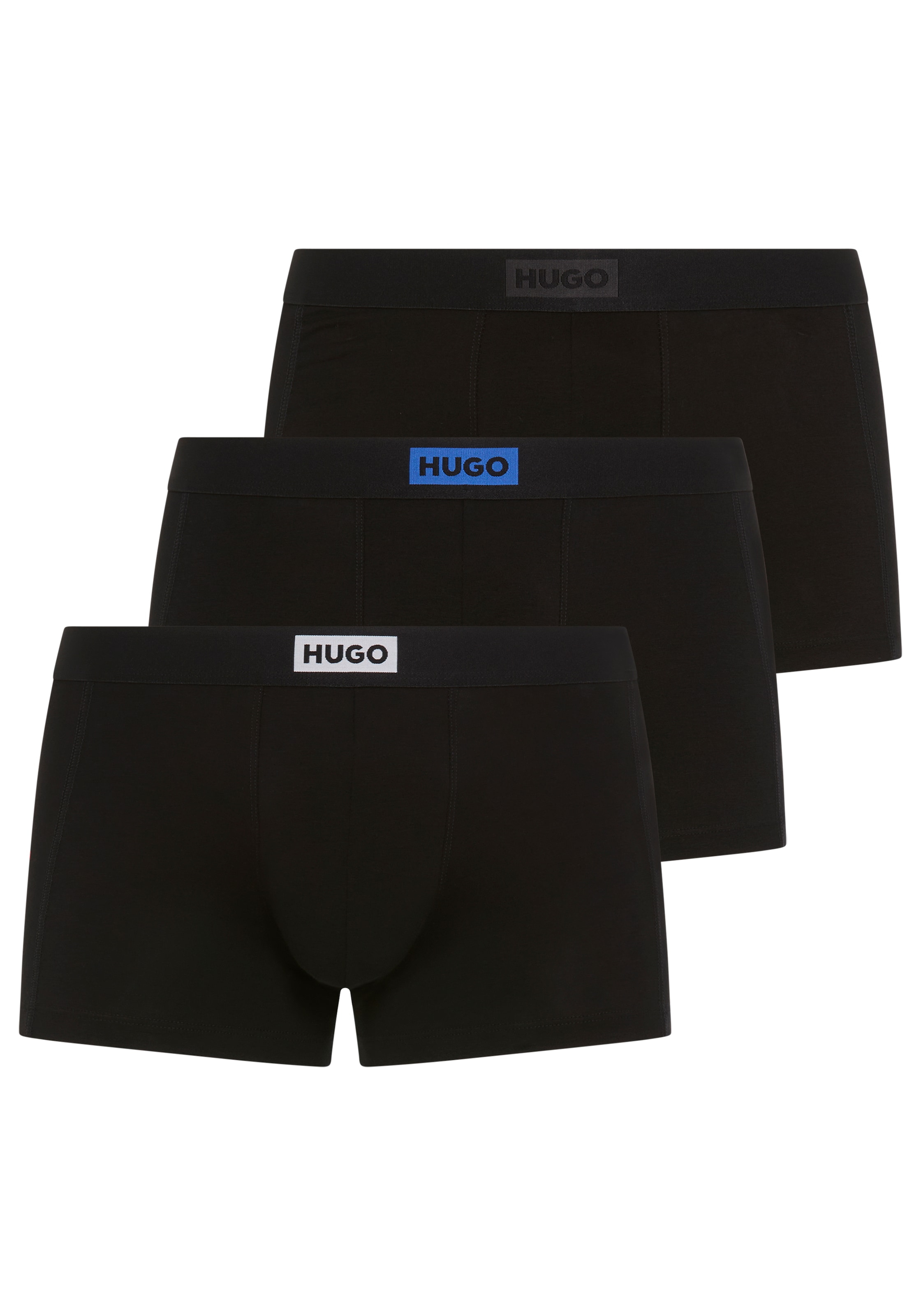 HUGO Underwear Trunk Packung, 3 Stk. mit kontrastfarbigem Bund günstig online kaufen