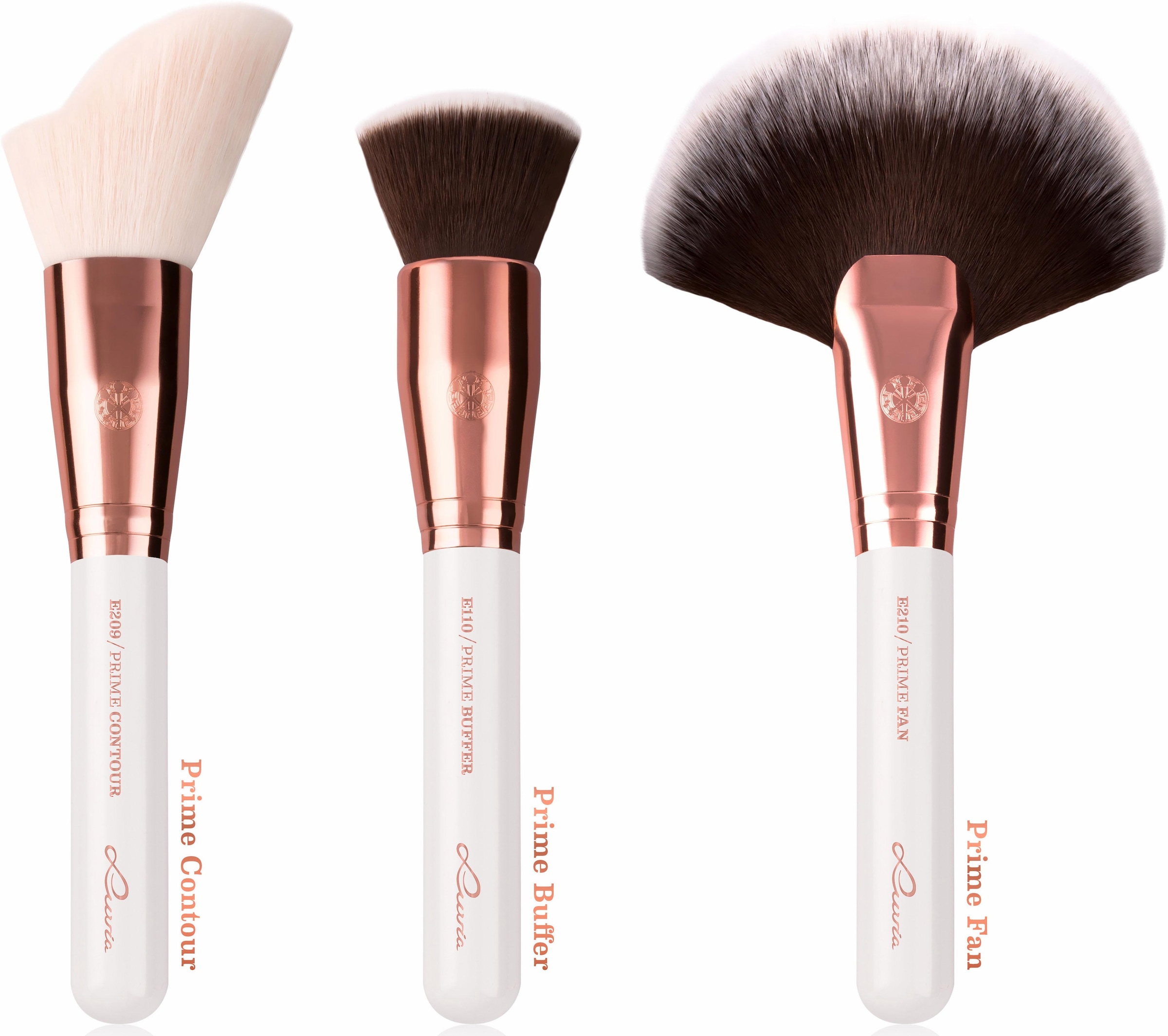 Luvia Cosmetics Kosmetikpinsel-Set »Essential Brushes | tlg., Feather bestellen (15 vegan White«, BAUR Pinseltasche), - inkl