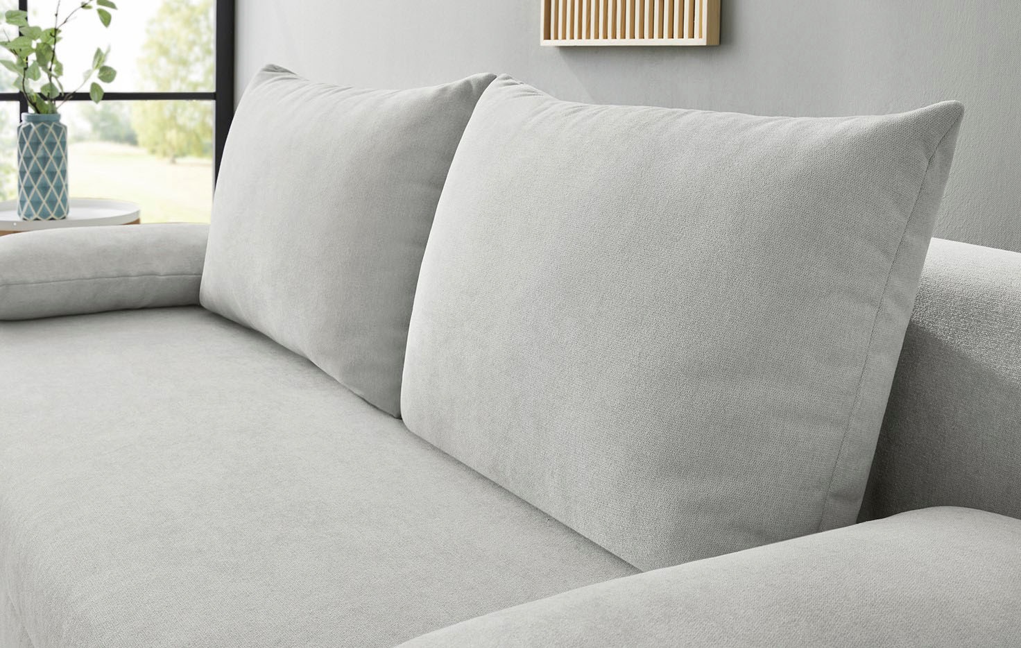 Jockenhöfer Gruppe Schlafsofa »Sunrise, mit dimmbarer LED-Beleuchtung«, Gästebettfunktion, Stauraum/Bettkasten, mit Kissen