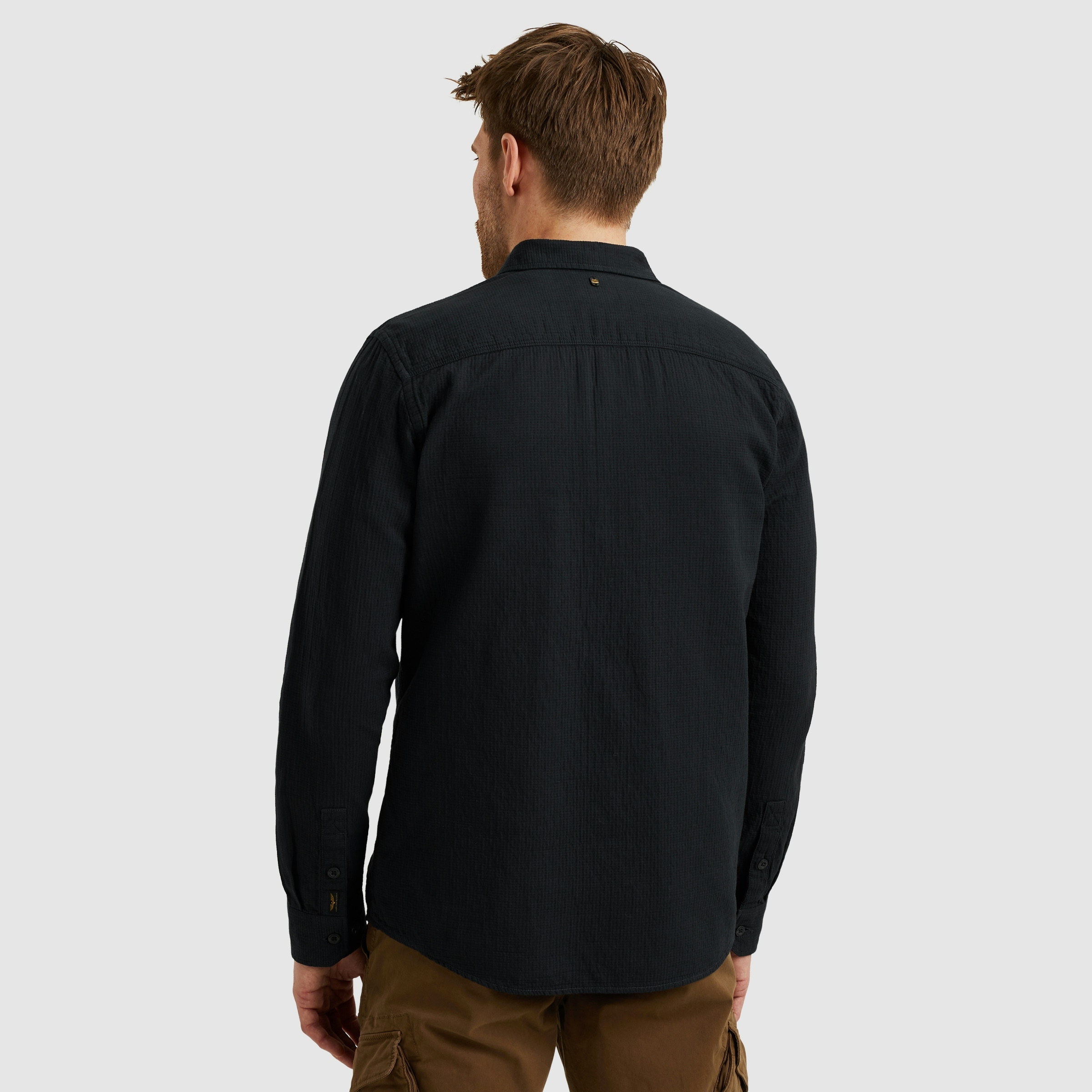 PME LEGEND Langarmhemd, mit Logo Stickerei