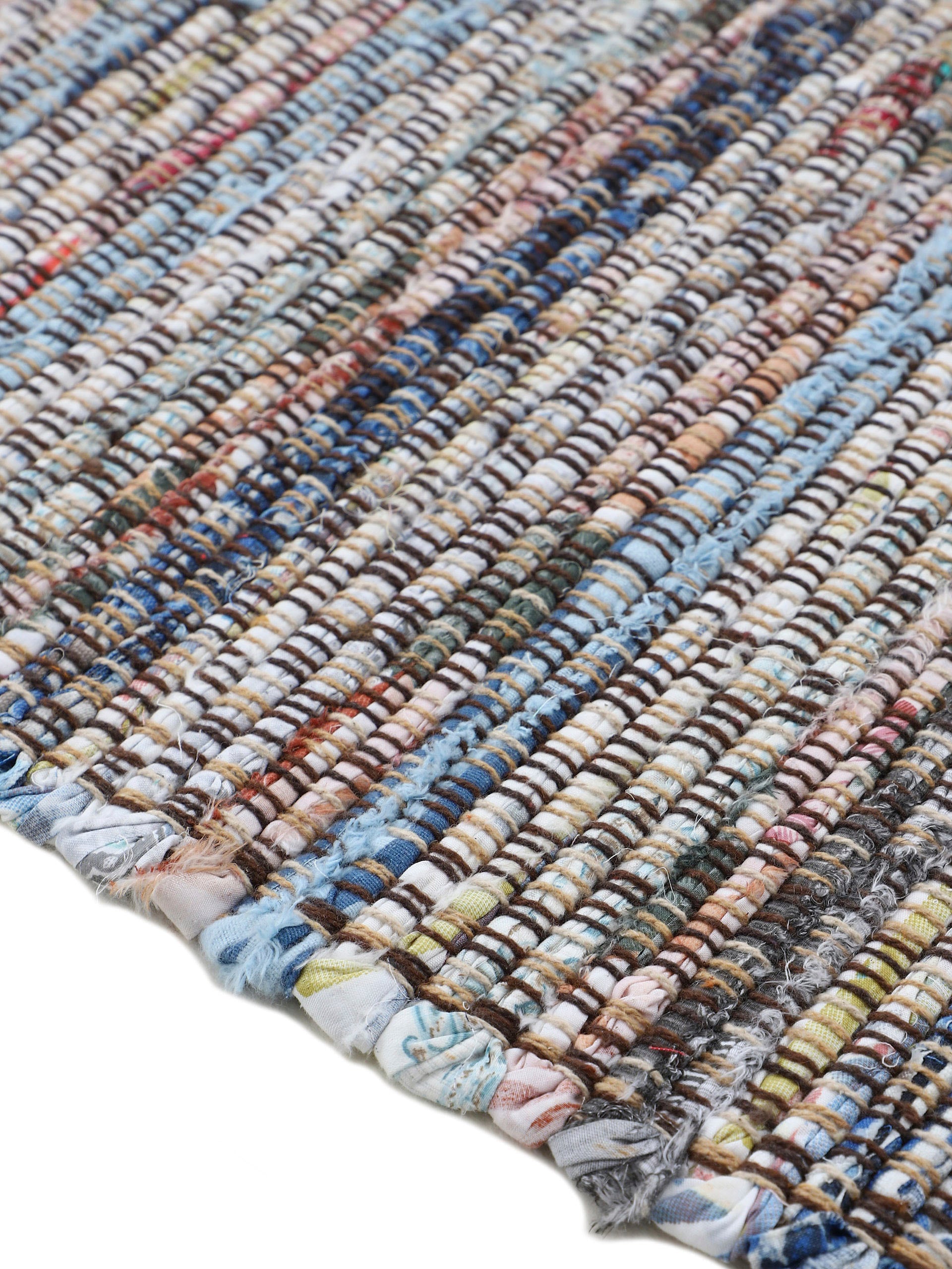 carpetfine Teppich »Kelim Chindi«, auf handgewebter | Läufergrößen Wendeteppich mit rechteckig, Fransen, BAUR auch in Rechnung