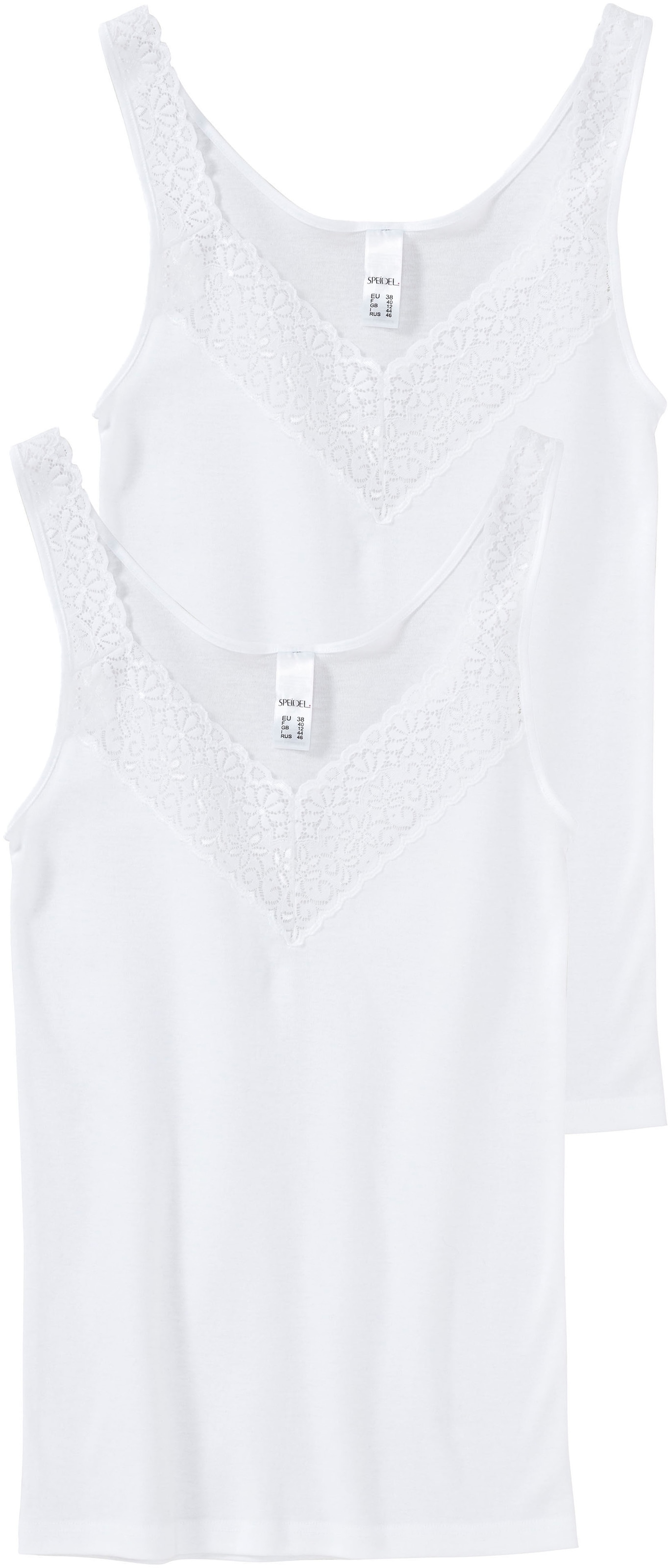 Speidel Achselhemd "Natalie", 2 Stk. Baumwolle, eng, bequem, V-Ausschnitt, günstig online kaufen