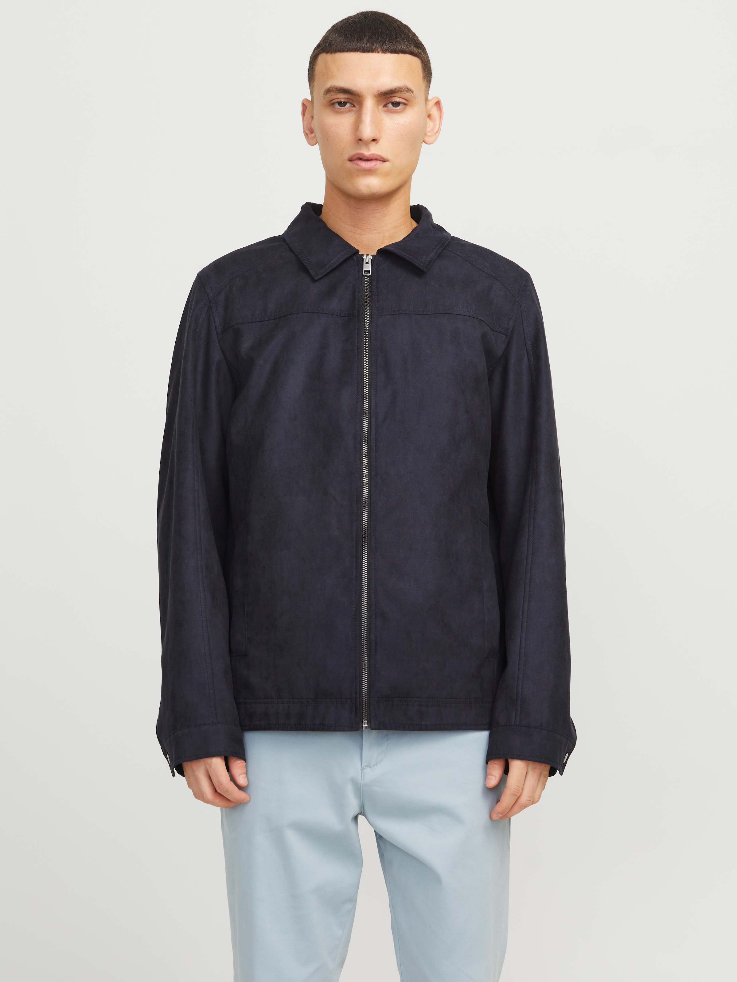 Jack & Jones Hemdjacke "JJEDYLAN SHACKET NOOS", ohne Kapuze, mit Fly-Away Kragen