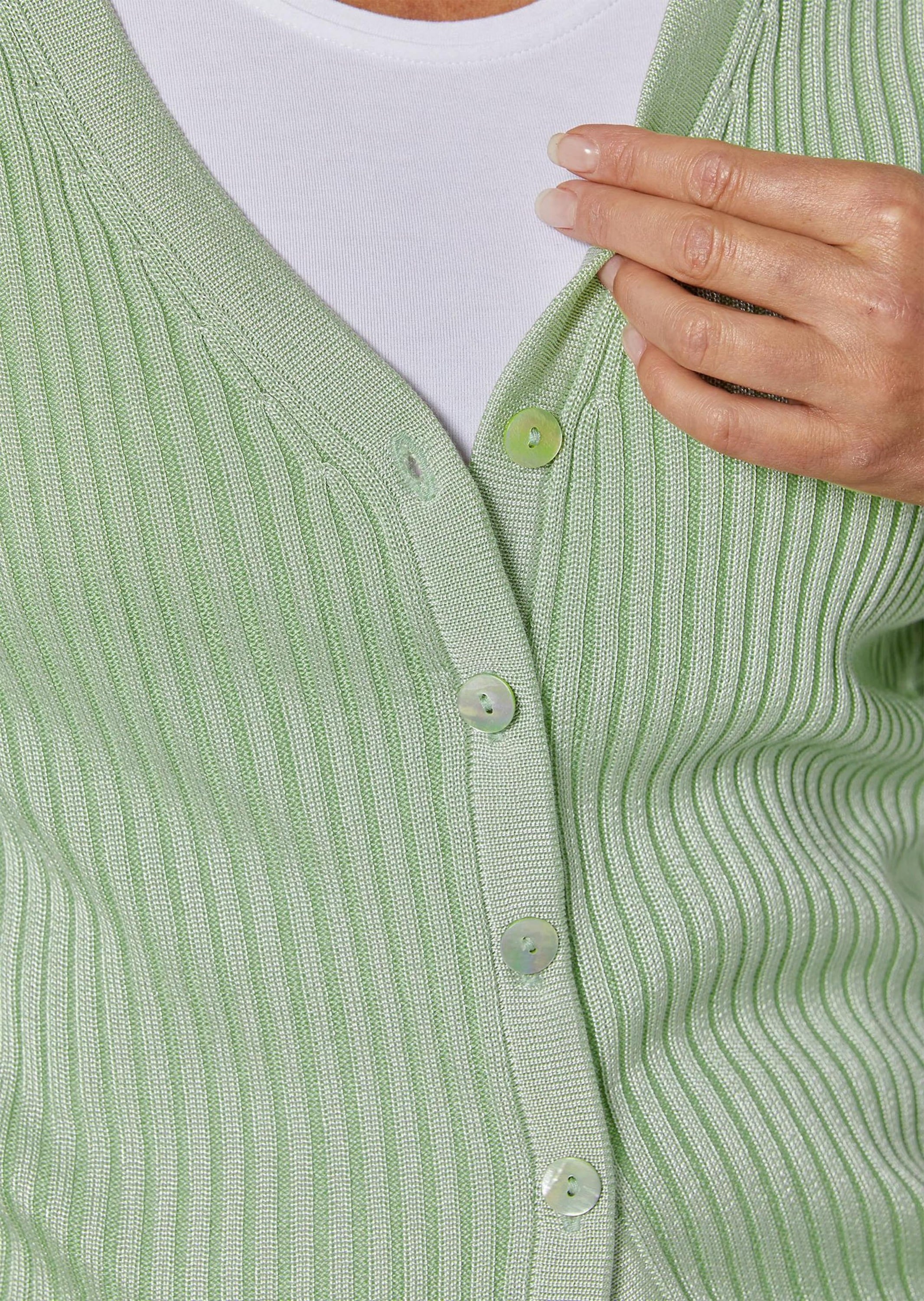 GOLDNER Strickjacke »Strickjacke Pflegeleichte Strickjacke in hochwertiger Rippenstruktur«