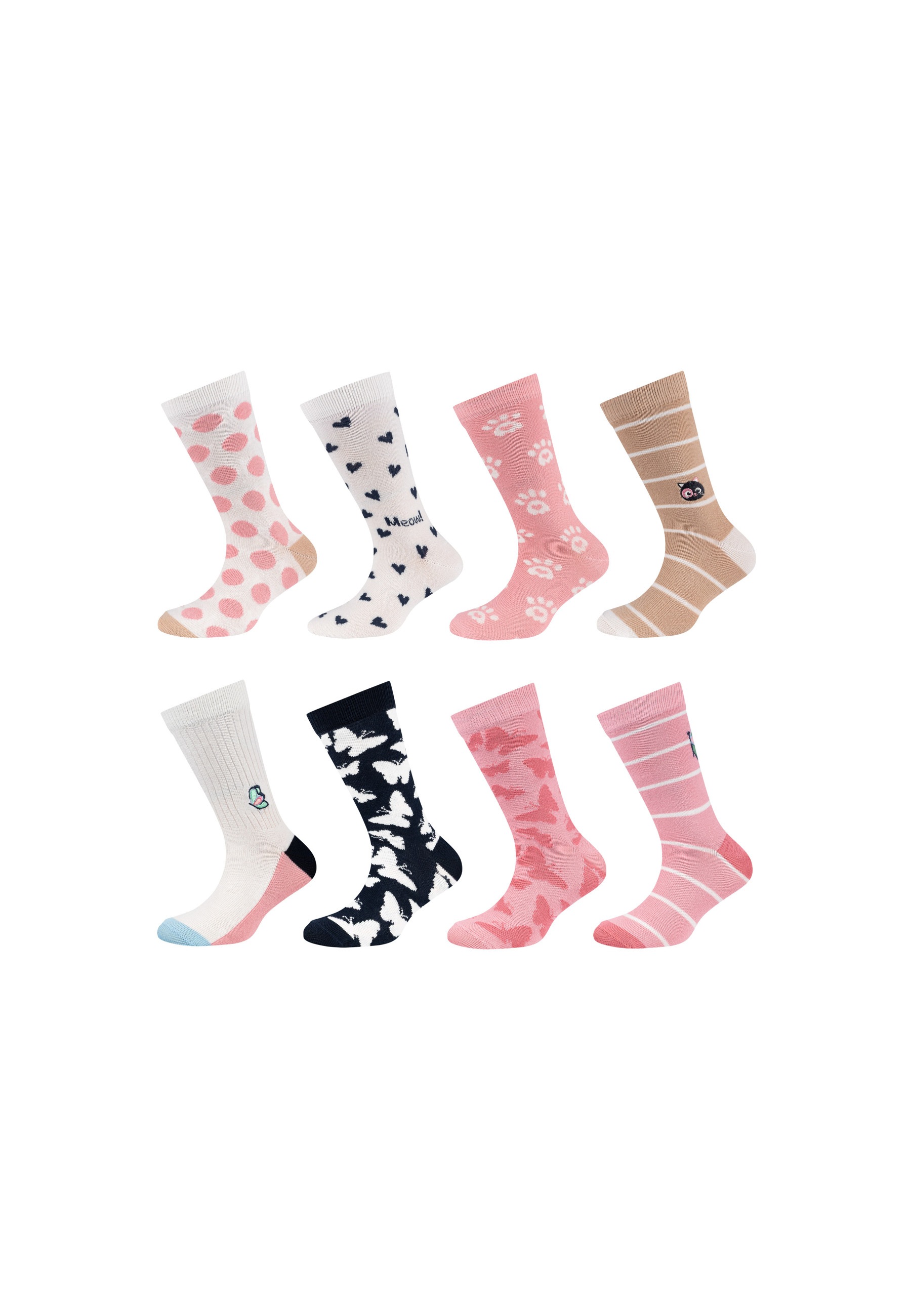 Camano Socken "8er Pack" 8er Pack Ohne drückenden Gummibund, Aus OCS zertifizierter Baumwolle