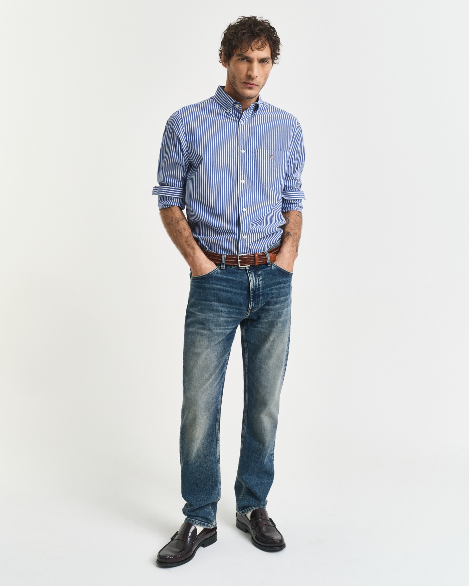 Gant Langarmhemd »REG POPLIN STRIPE SHIRT«