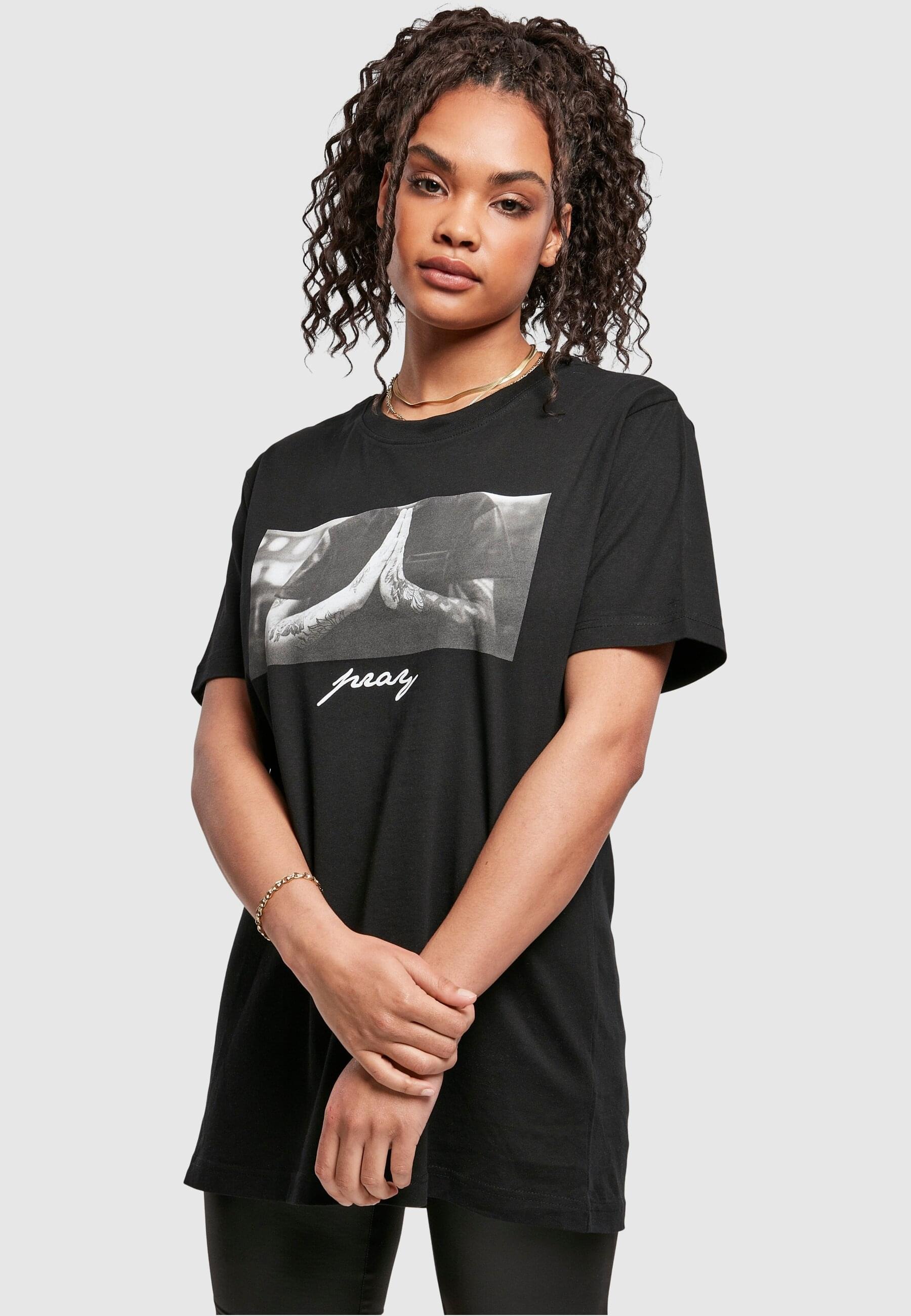 MisterTee Kurzarmshirt »MisterTee Damen Ladies Pray Tee«, (1 tlg.)